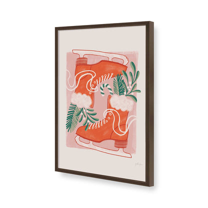 [Color:Brown], Picture of art in a Brown frame of the corner