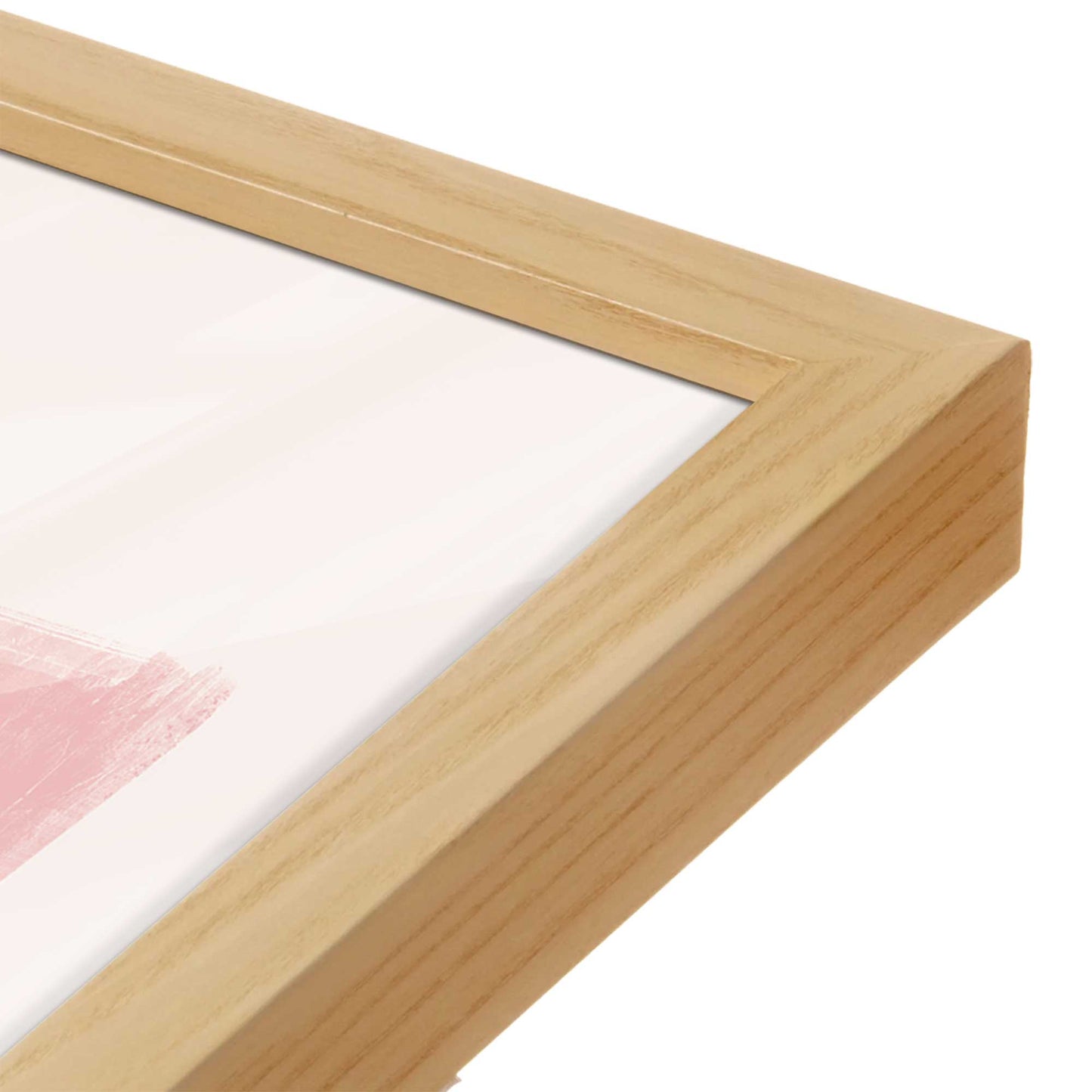 [Color:American Maple], Picture of art in a American Maple frame at an angle