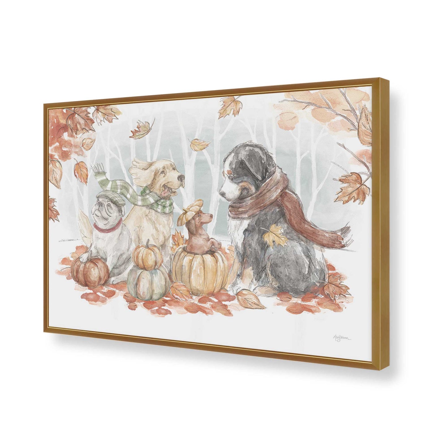 [Color:Polished Gold], Picture of art in a Polished Gold frame of the corner