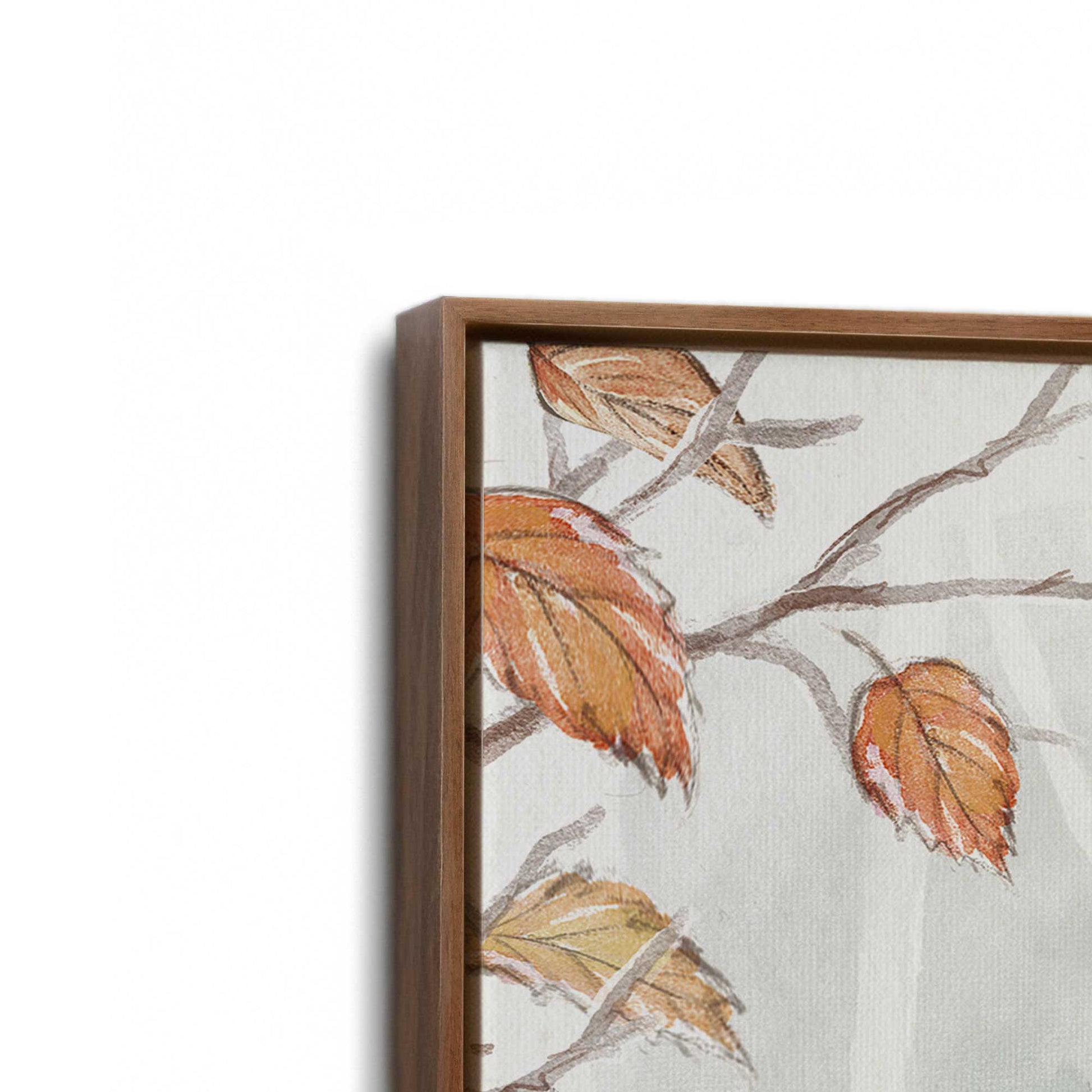 [Color:Walnut], Picture of art in a Walnut frame at an angle