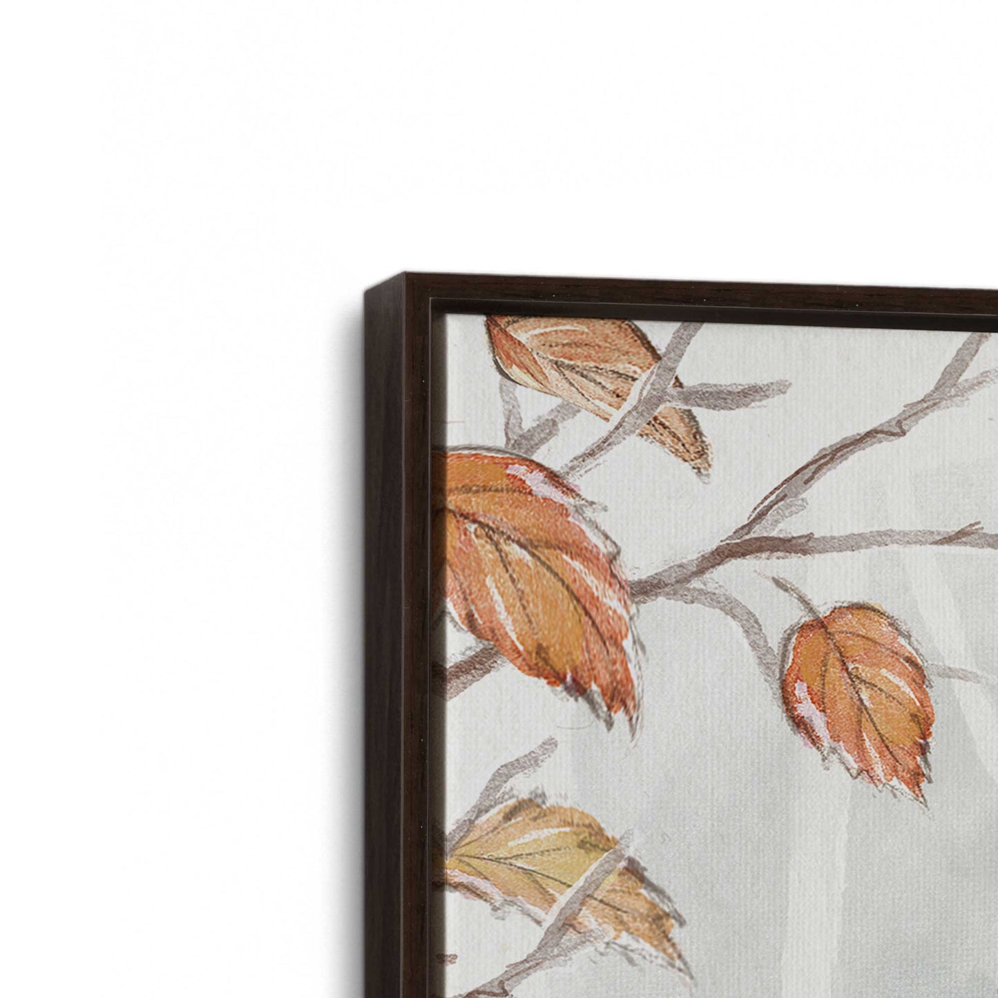 [Color:Espresso], Picture of art in a Espresso frame at an angle