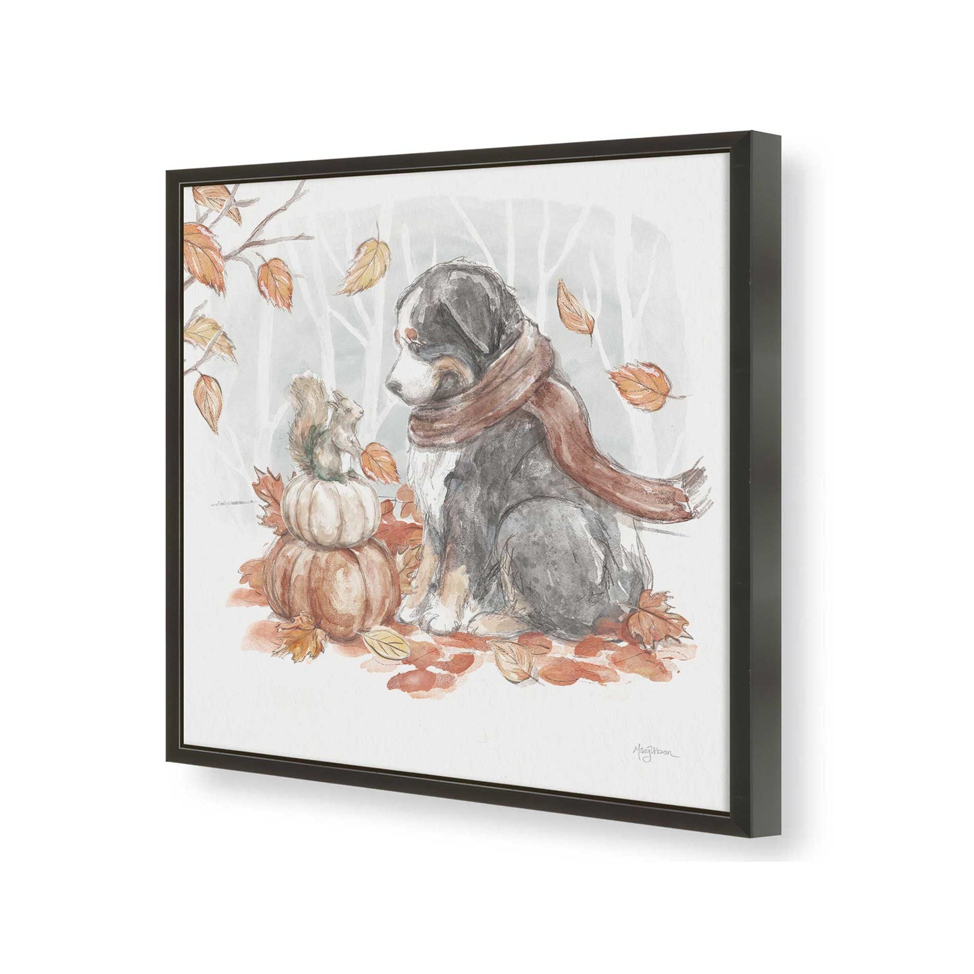 [Color:Satin Black], Picture of art in a Satin Black frame of the corner