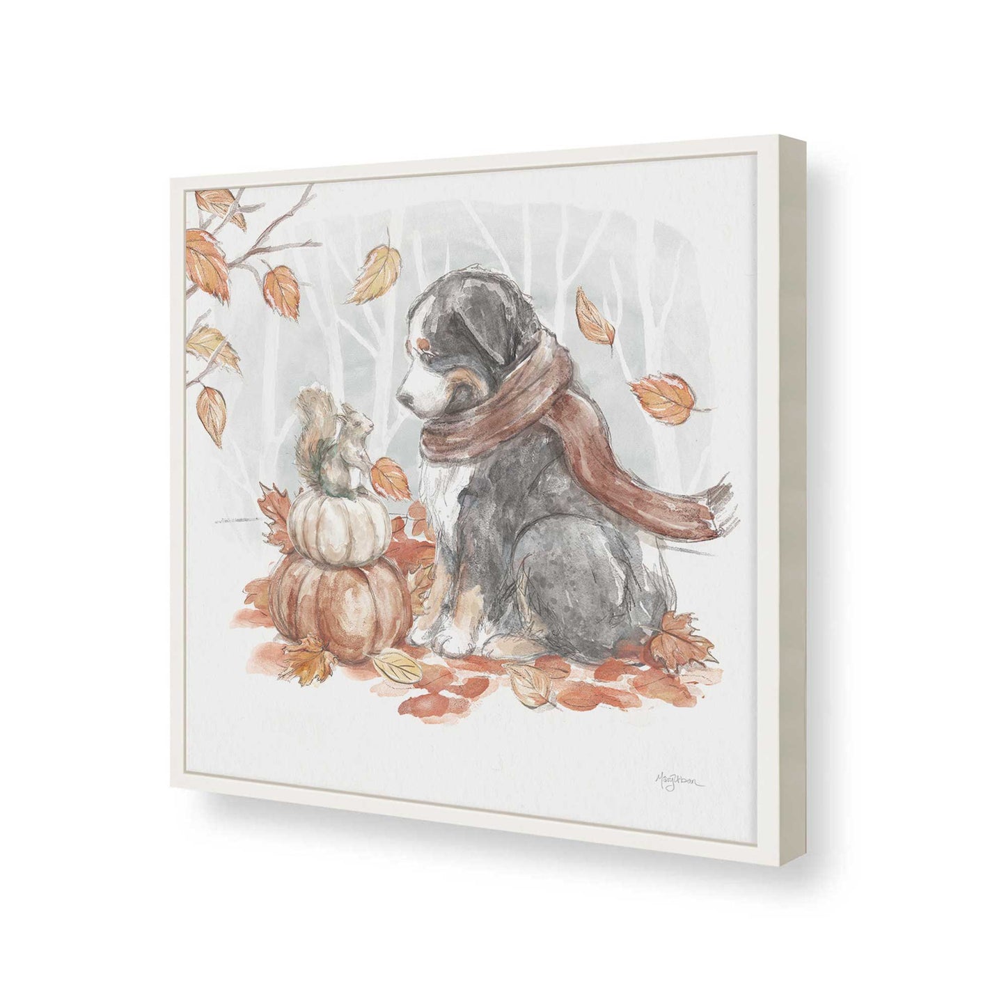 [Color:Opaque White], Picture of art in a Opaque White frame of the corner