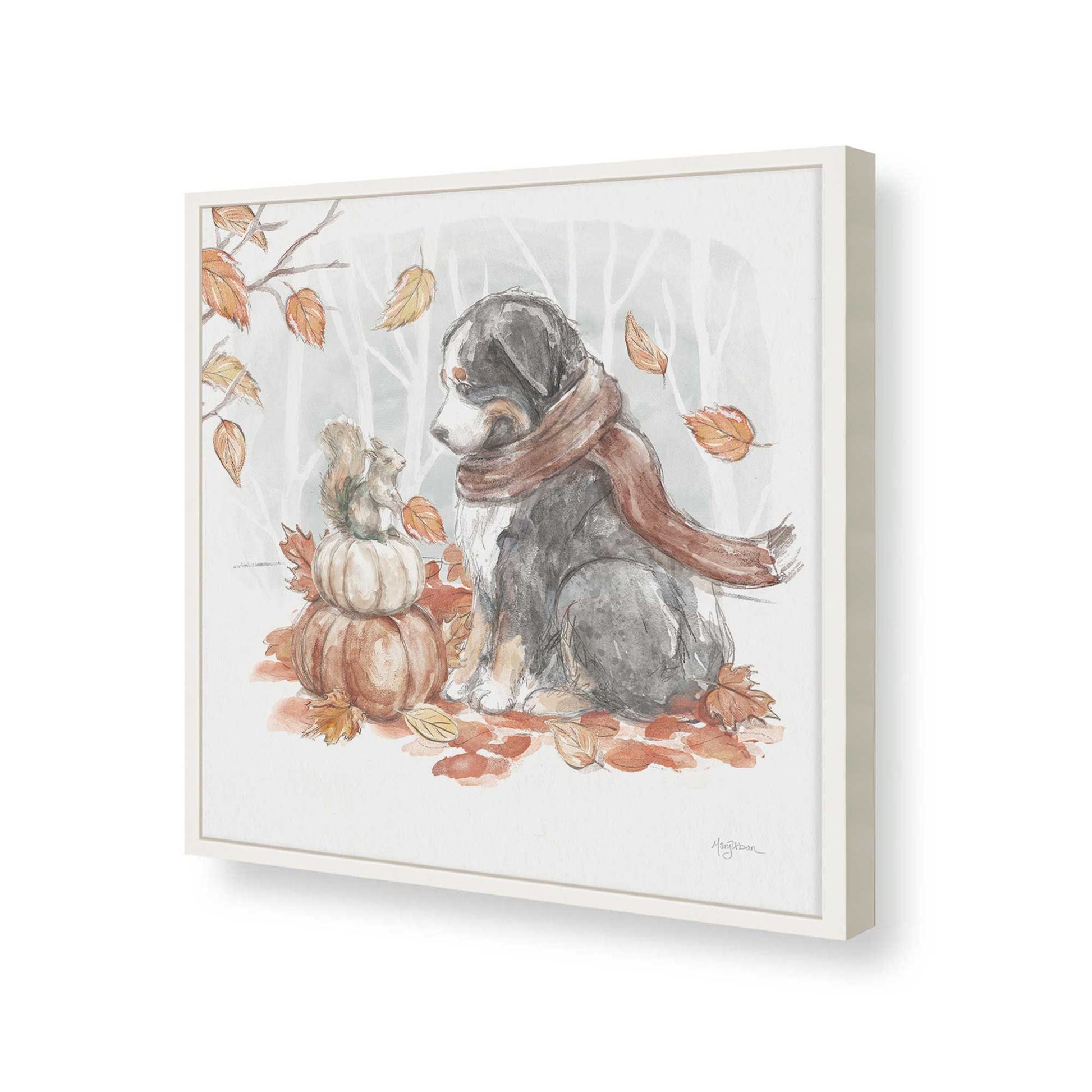 [Color:Opaque White], Picture of art in a Opaque White frame of the corner