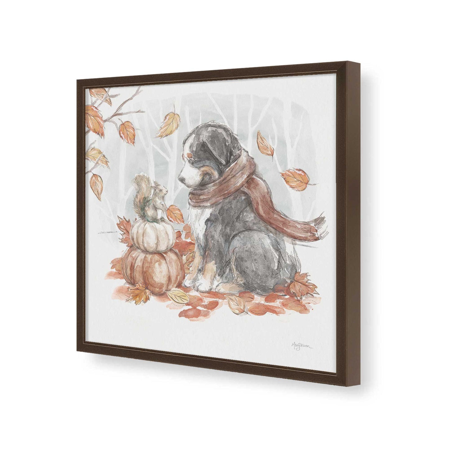 [Color:Espresso], Picture of art in a Espresso frame of the corner