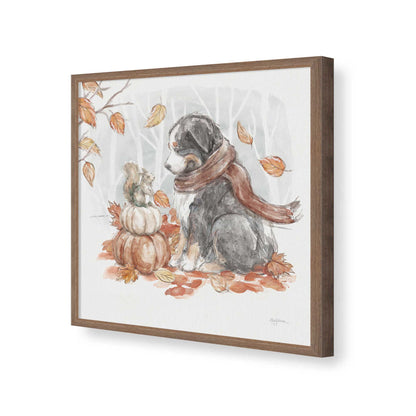 [Color:Walnut], Picture of art in a Walnut frame of the corner