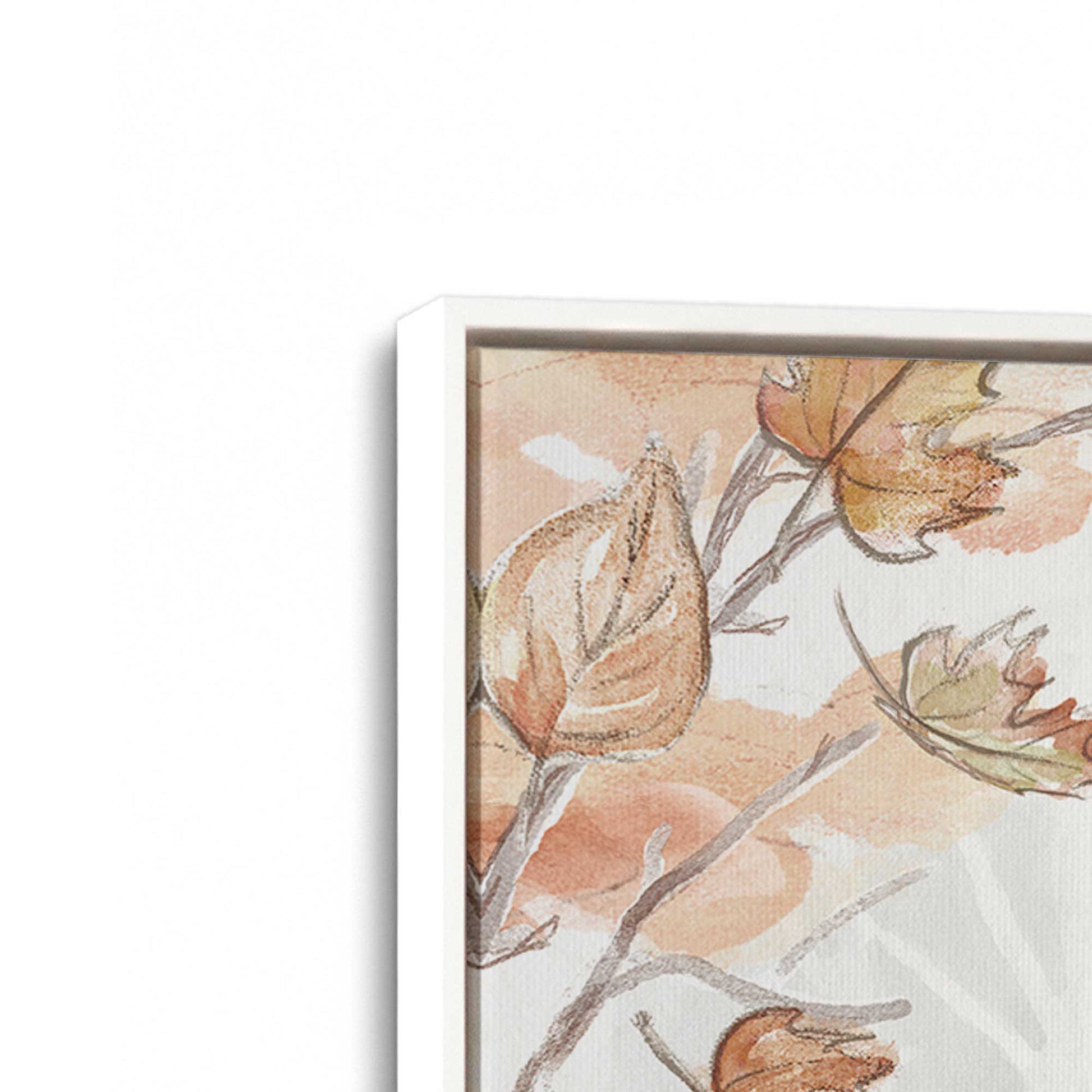 [Color:Opaque White], Picture of art in a White frame at an angle