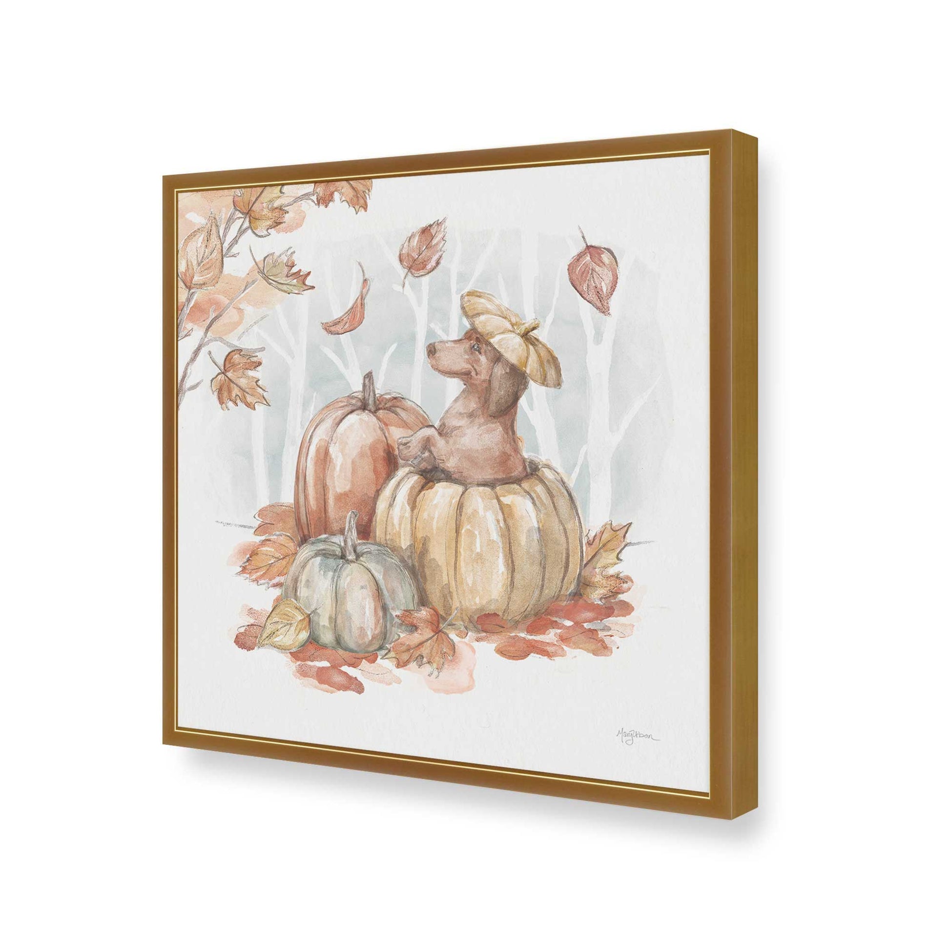 [Color:Polished Gold], Picture of art in a Polished Gold frame of the corner