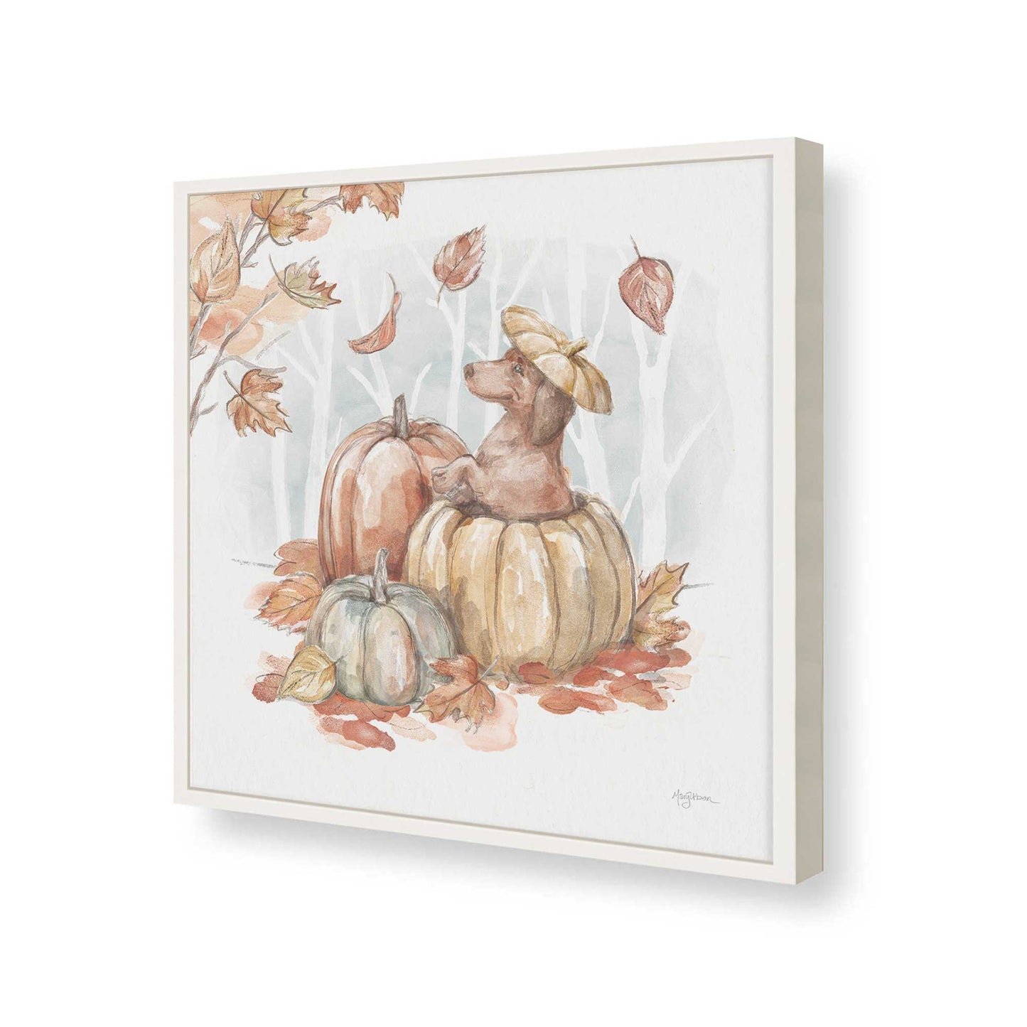 [Color:Opaque White], Picture of art in a Opaque White frame of the corner