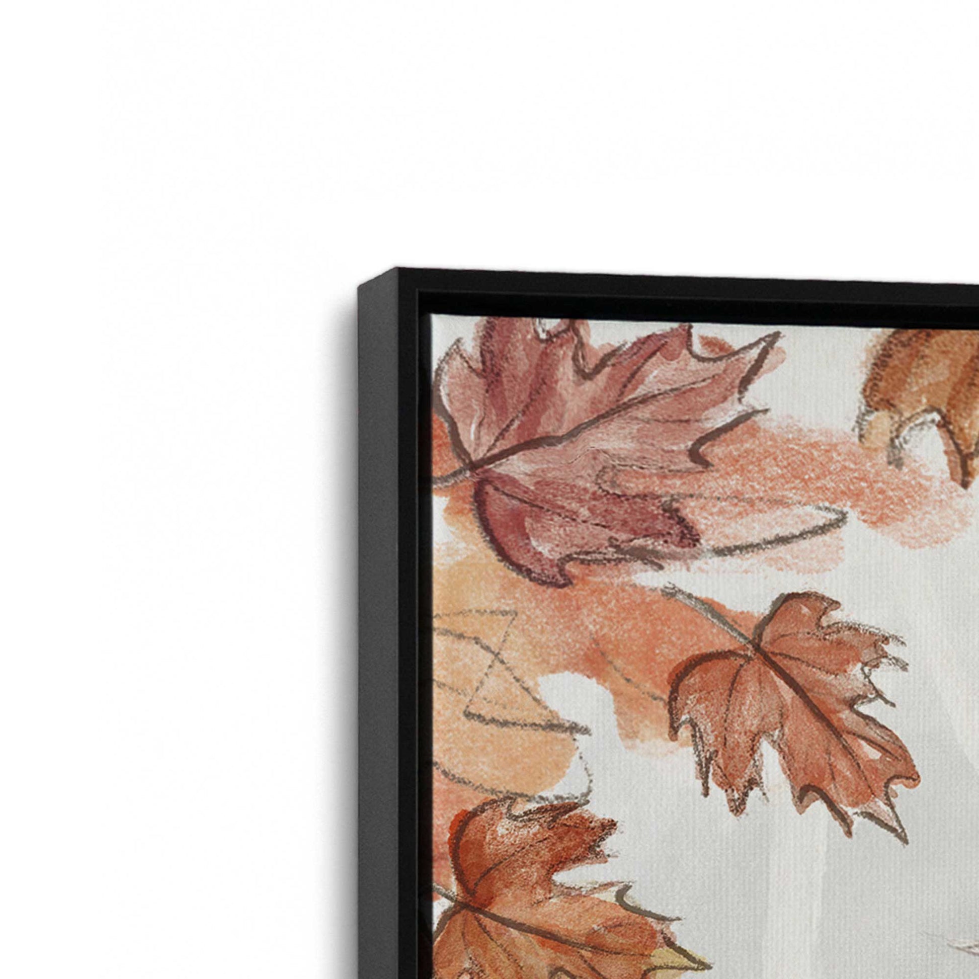 [Color:Satin Black], Picture of art in a Satin Black frame at an angle