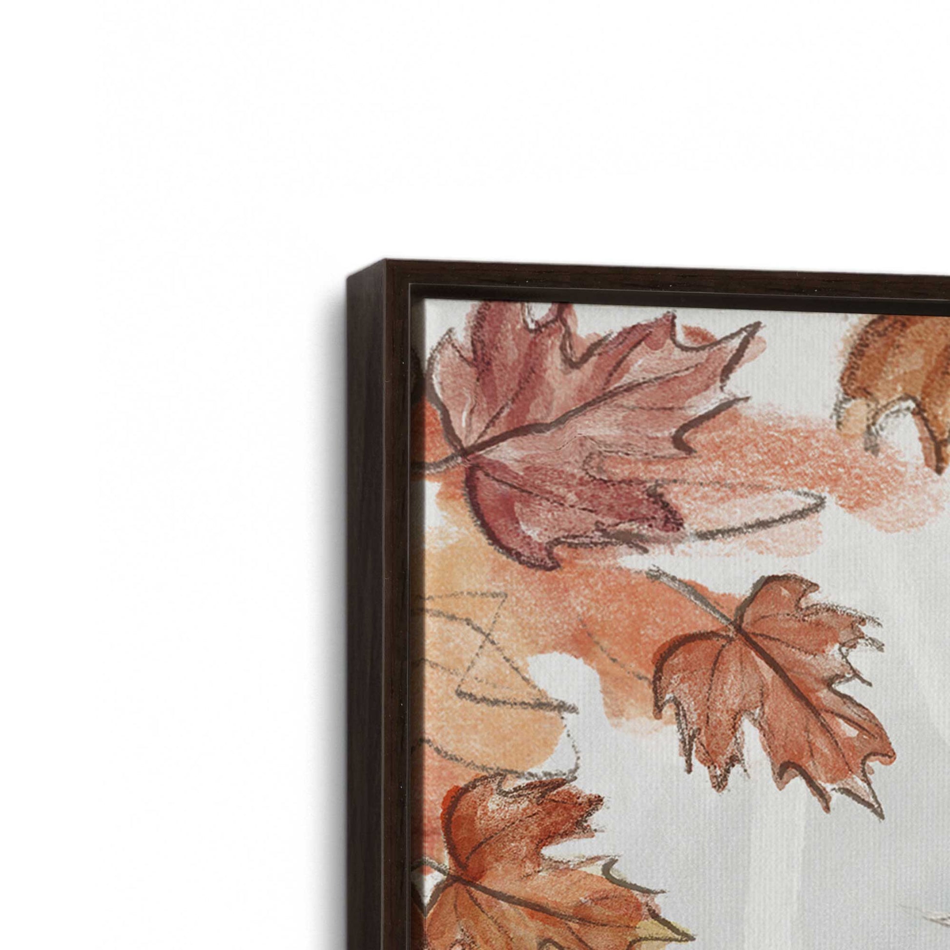 [Color:Espresso], Picture of art in a Espresso frame at an angle