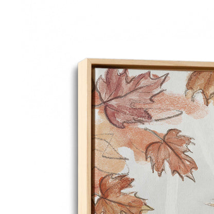 [Color:American Maple], Picture of art in a American Maple frame at an angle