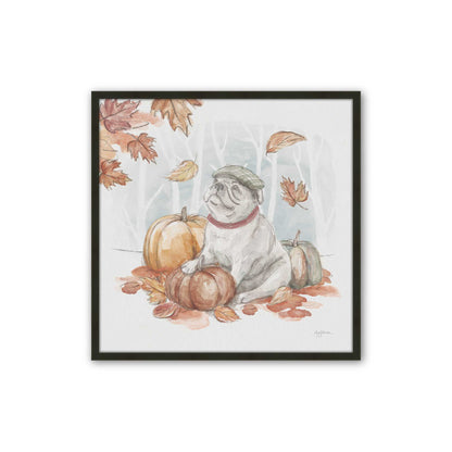 Pumpkin Pug Season I, Set of 3, Paper Art Prints