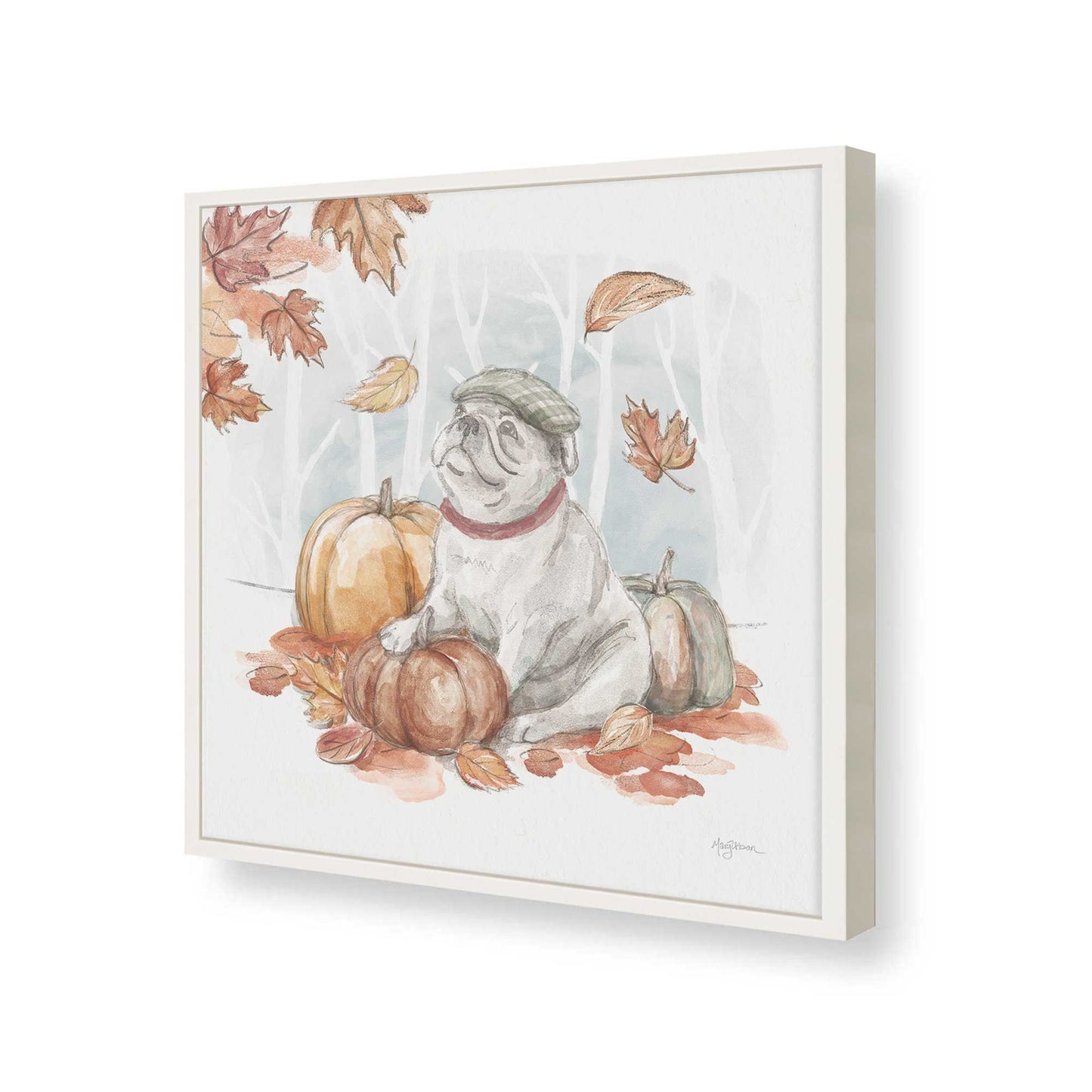 [Color:Opaque White], Picture of art in a Opaque White frame of the corner