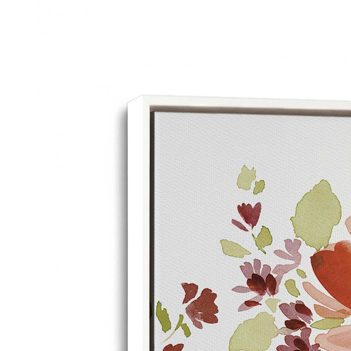 [Color:Opaque White], Picture of art in a White frame at an angle