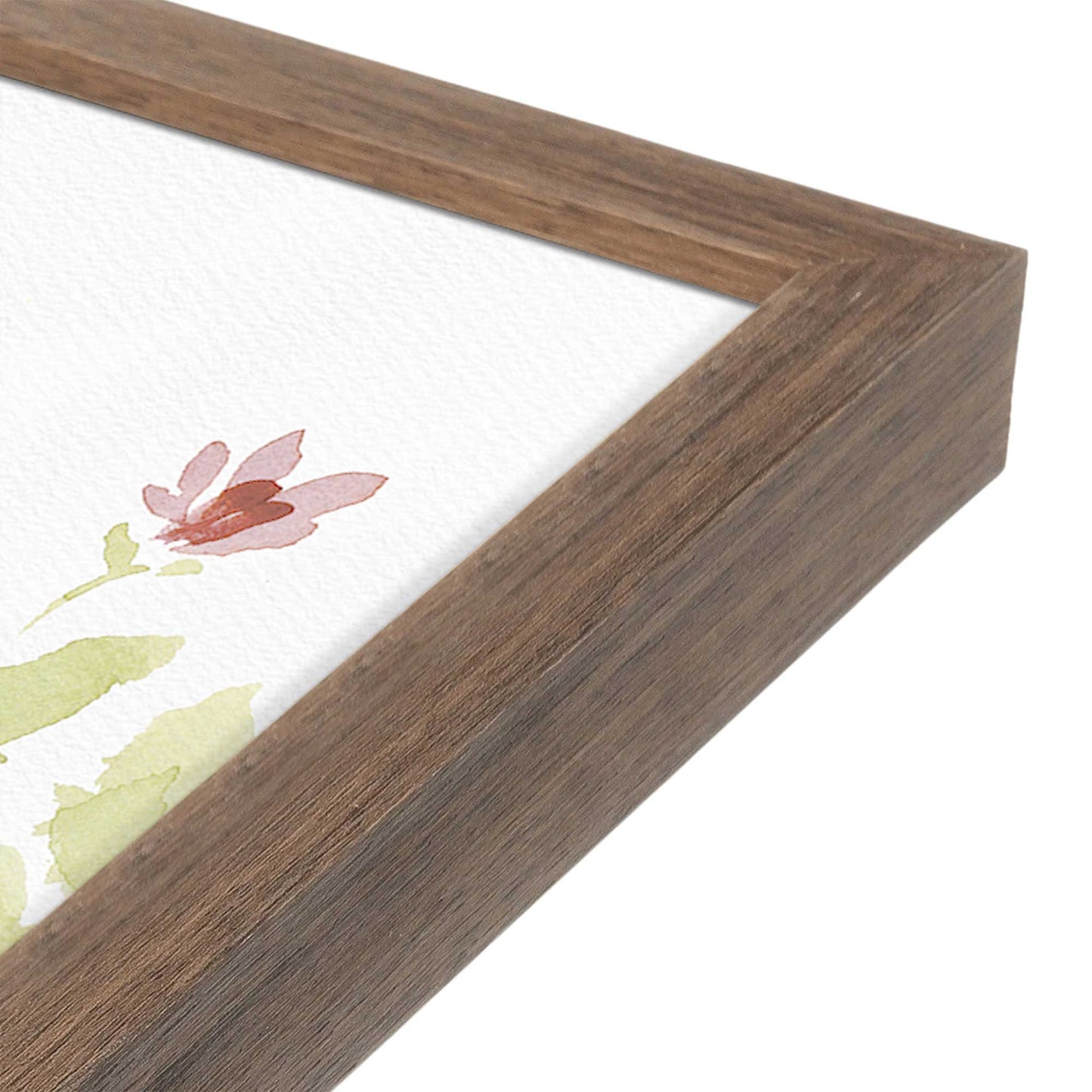 [Color:Walnut], Picture of art in a Walnut frame at an angle