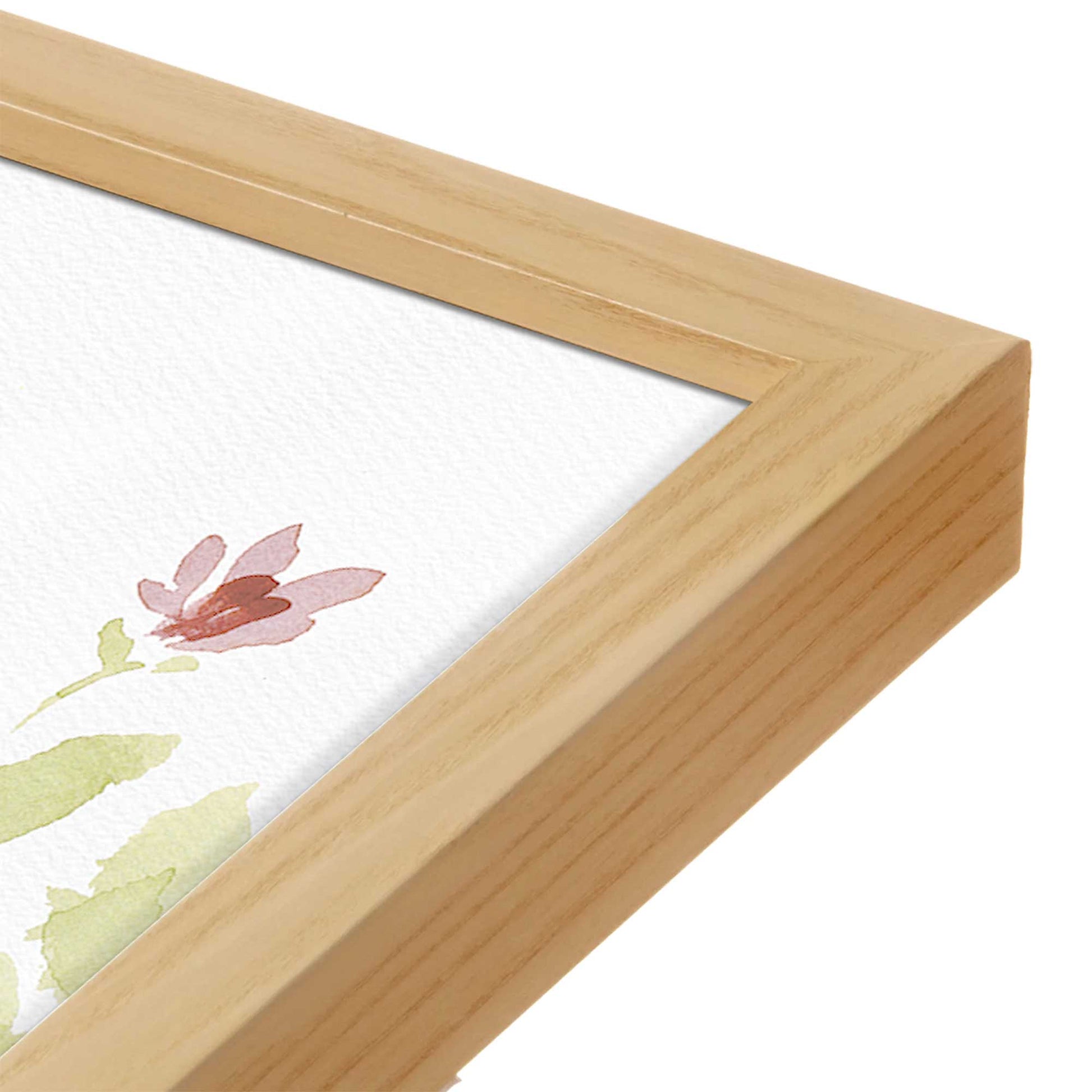 [Color:American Maple], Picture of art in a American Maple frame at an angle