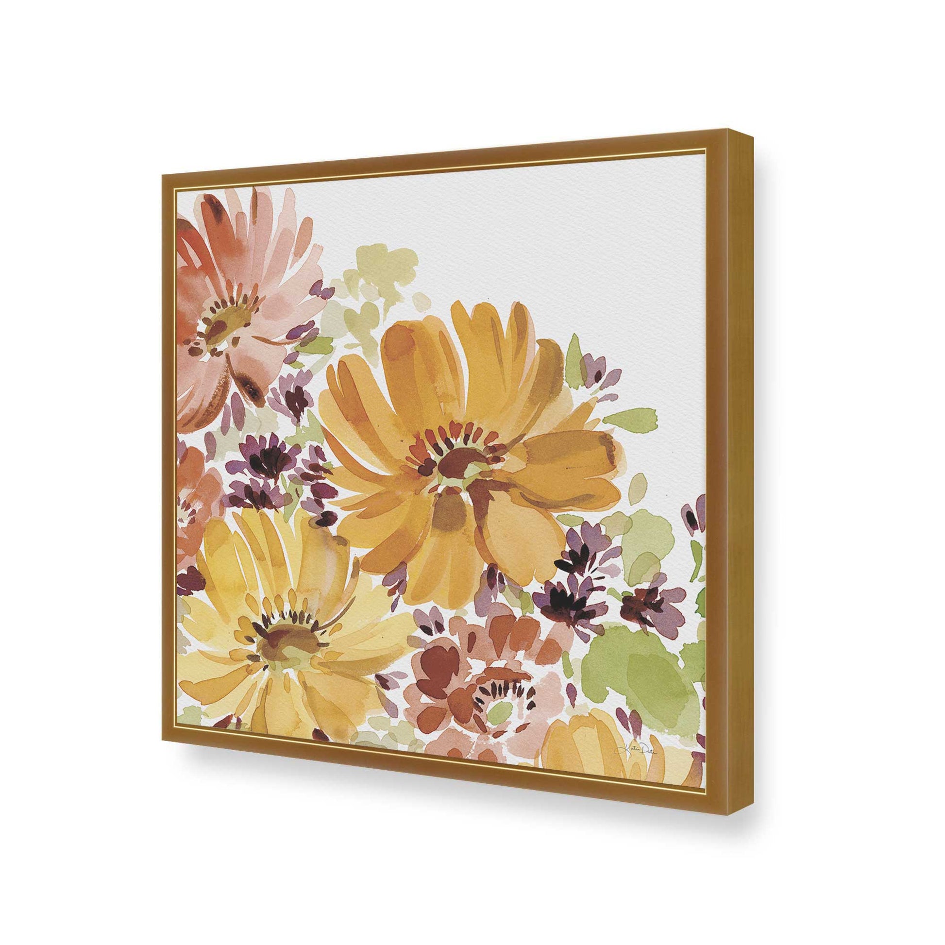 [Color:Polished Gold], Picture of art in a Polished Gold frame of the corner