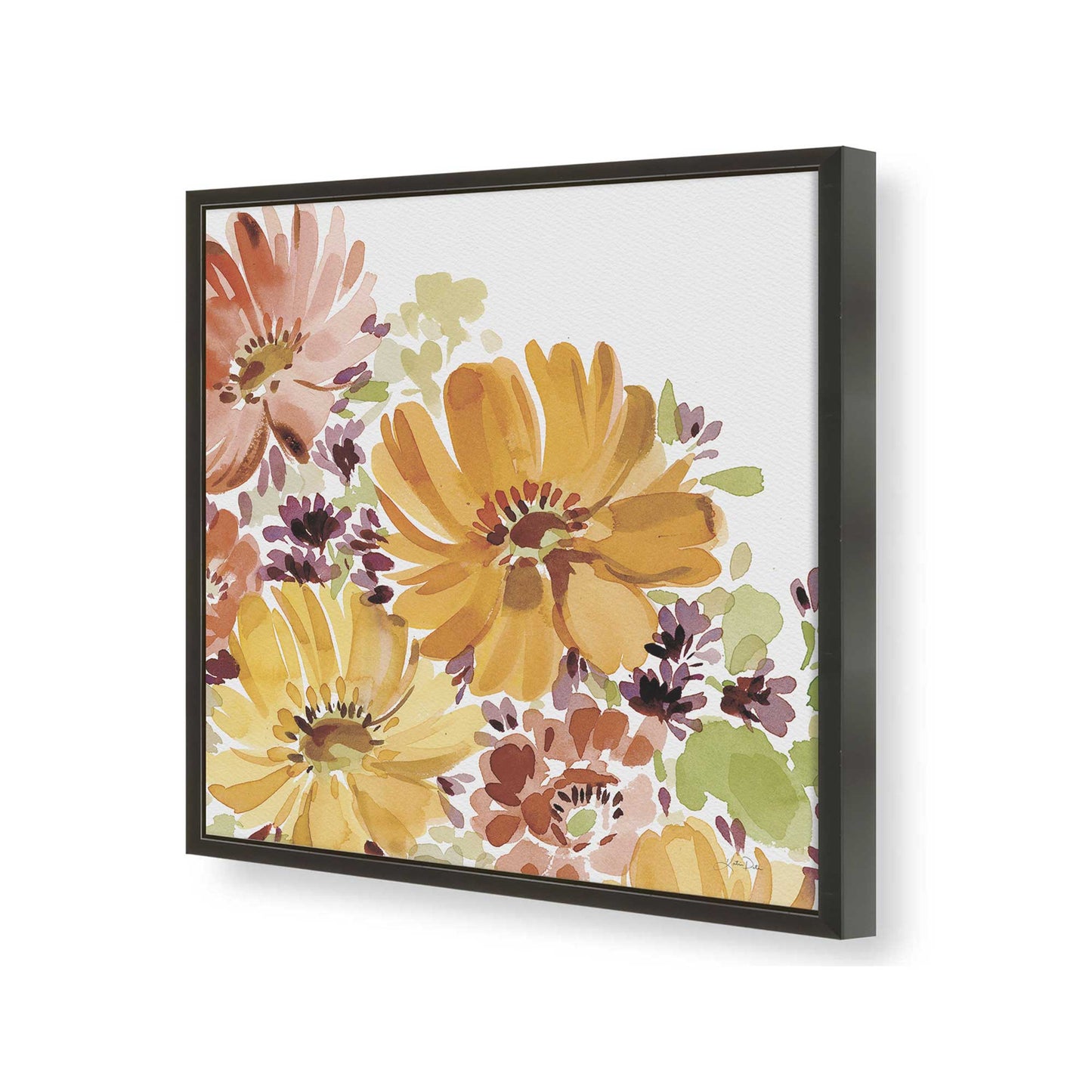 [Color:Satin Black], Picture of art in a Satin Black frame of the corner