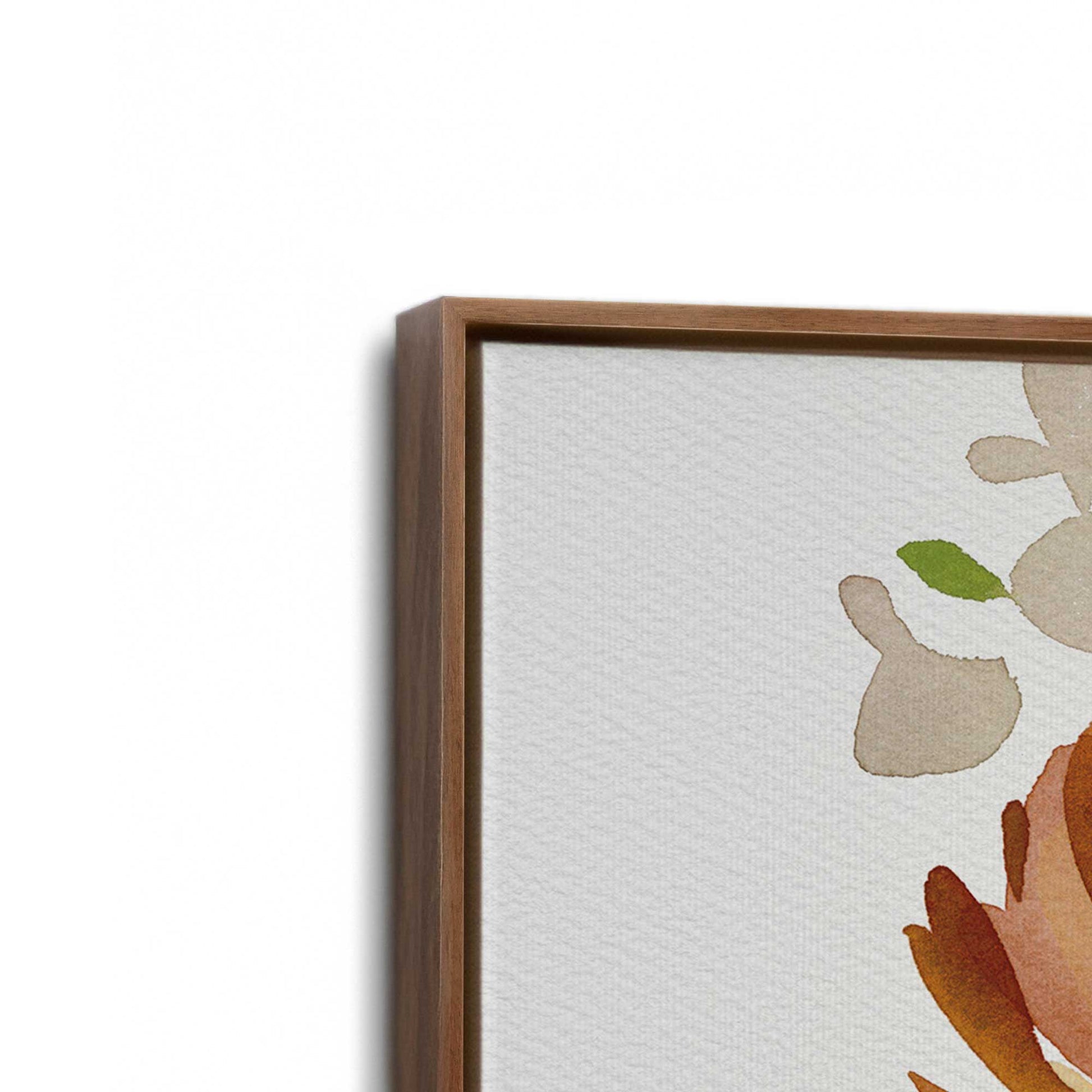 [Color:Walnut], Picture of art in a Walnut frame at an angle