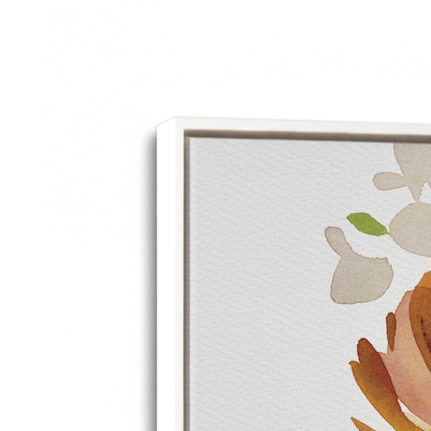 [Color:Opaque White], Picture of art in a White frame at an angle