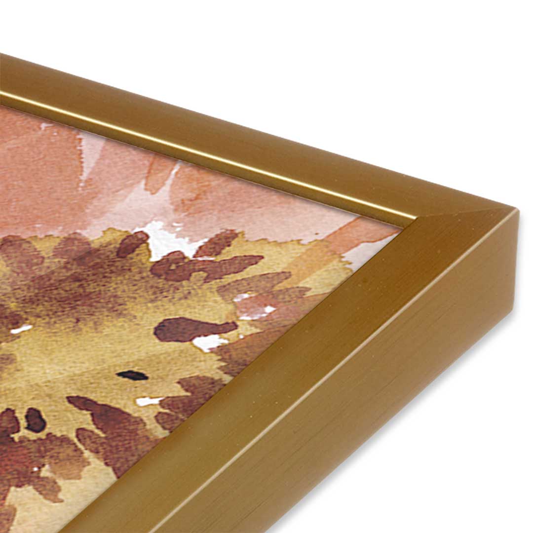 [Color:Polished Gold], Picture of art in a Polished Gold frame at an angle