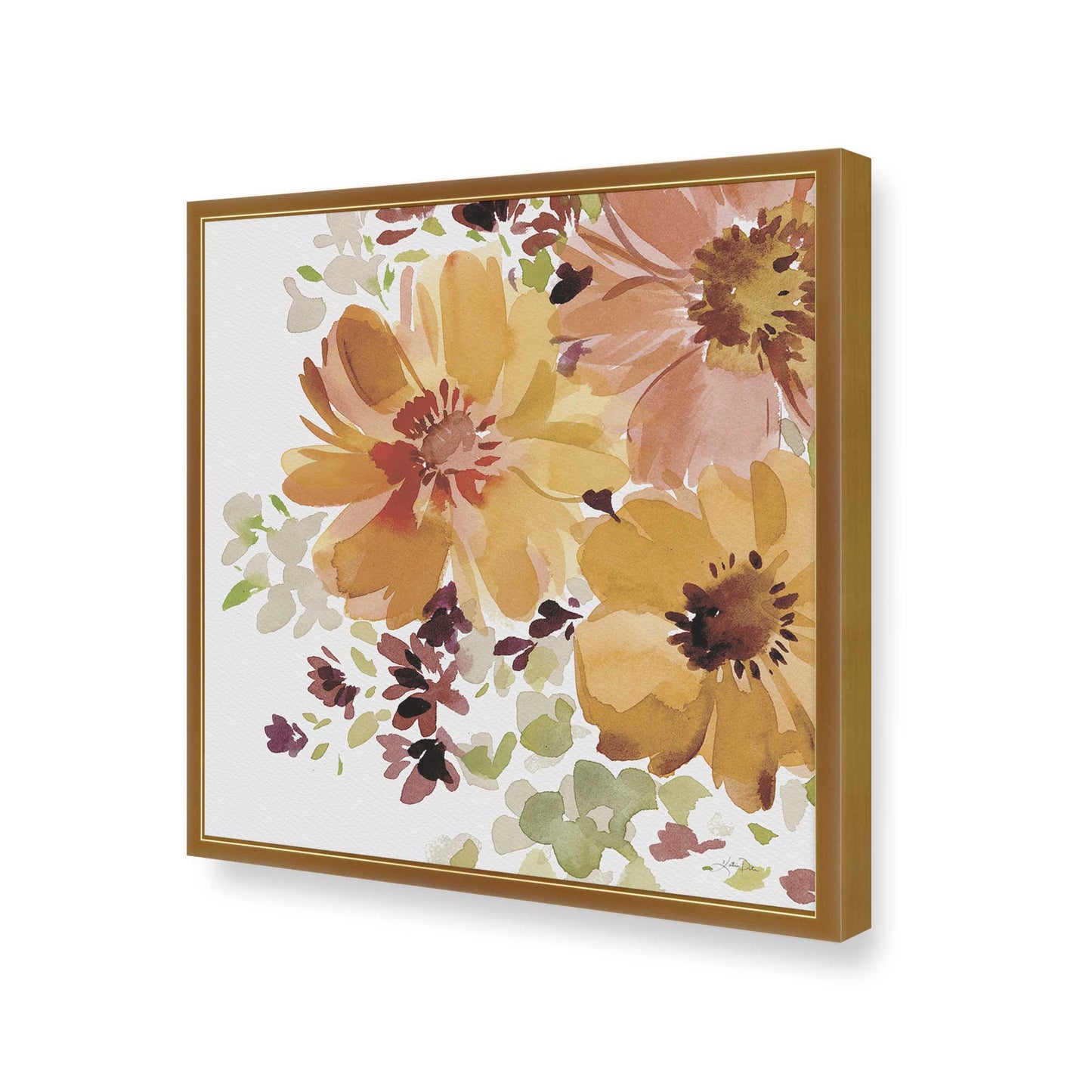 [Color:Polished Gold], Picture of art in a Polished Gold frame of the corner