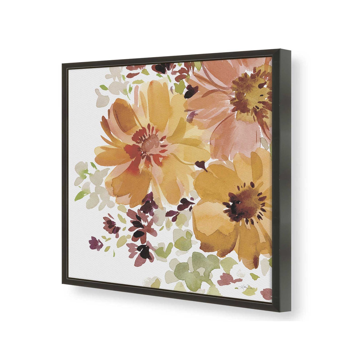 [Color:Satin Black], Picture of art in a Satin Black frame of the corner