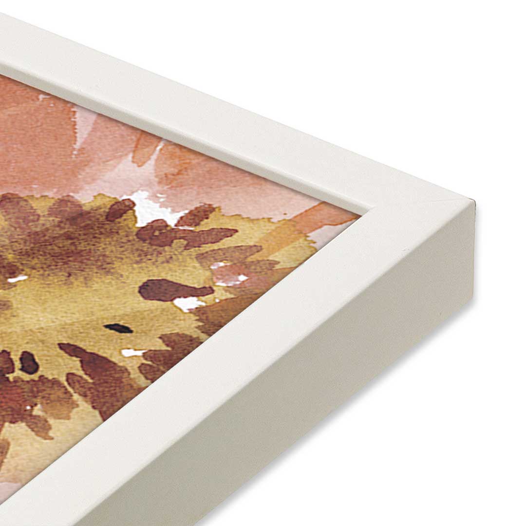 [Color:Opaque White], Picture of art in a Opaque White frame at an angle