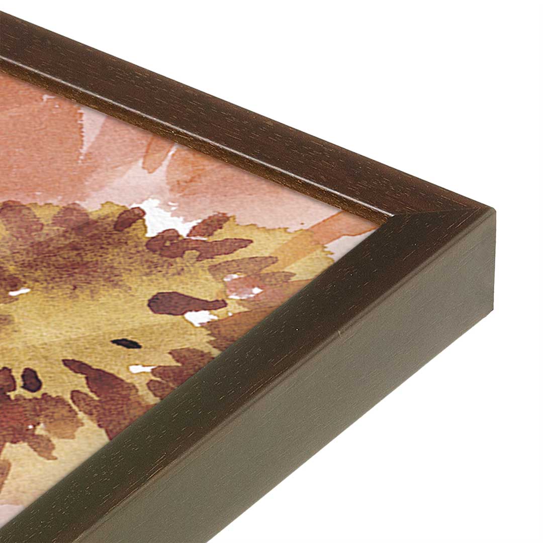 [Color:Espresso], Picture of art in a Espresso frame at an angle