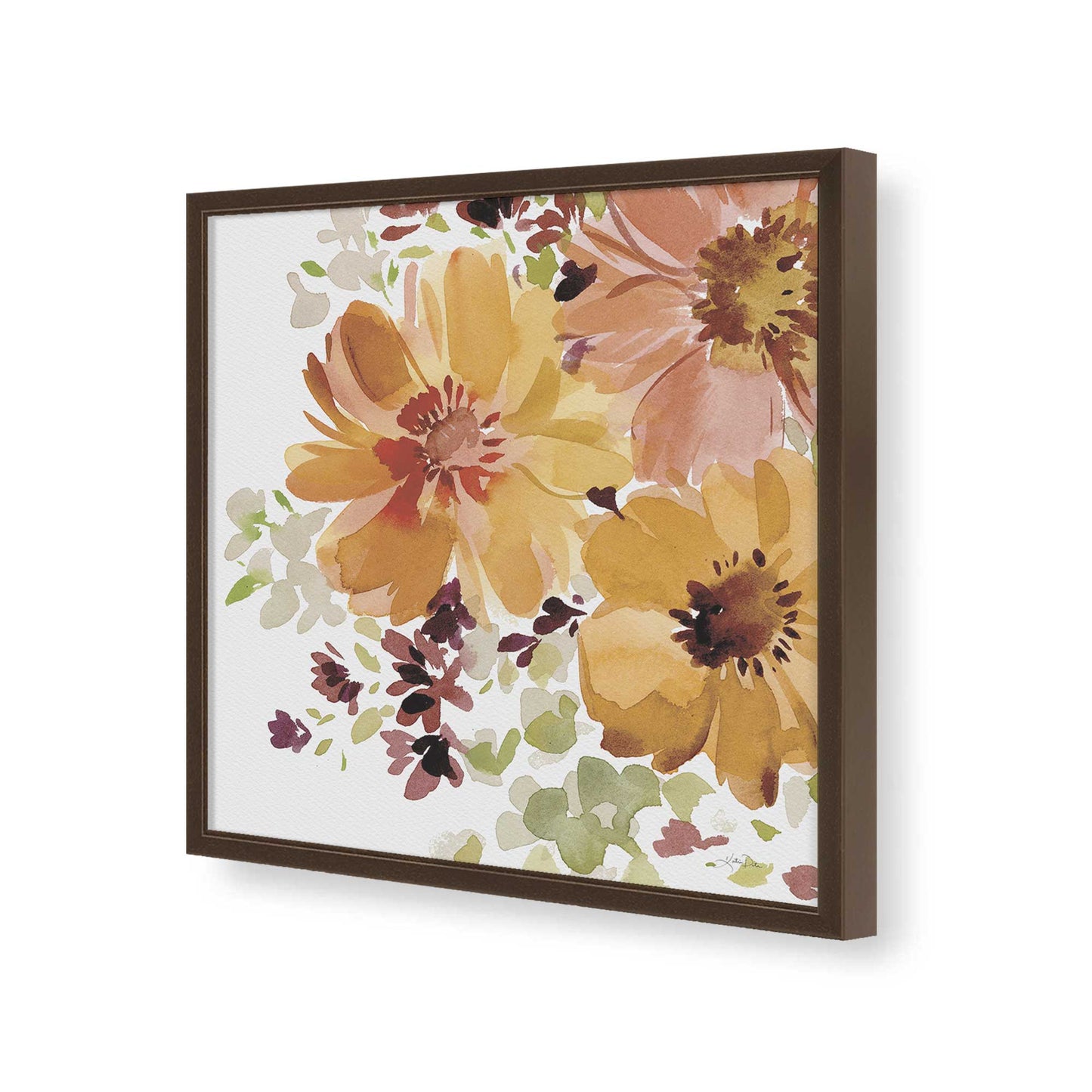 [Color:Espresso], Picture of art in a Espresso frame of the corner