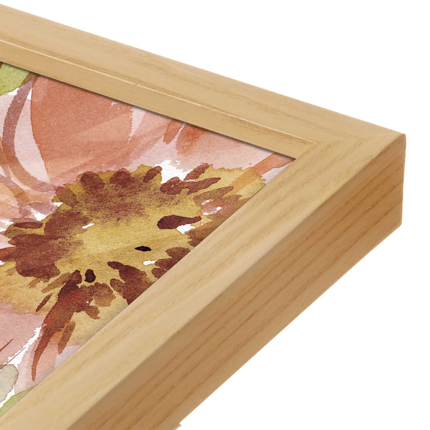 [Color:Espresso], Picture of art in a Espresso frame at an angle