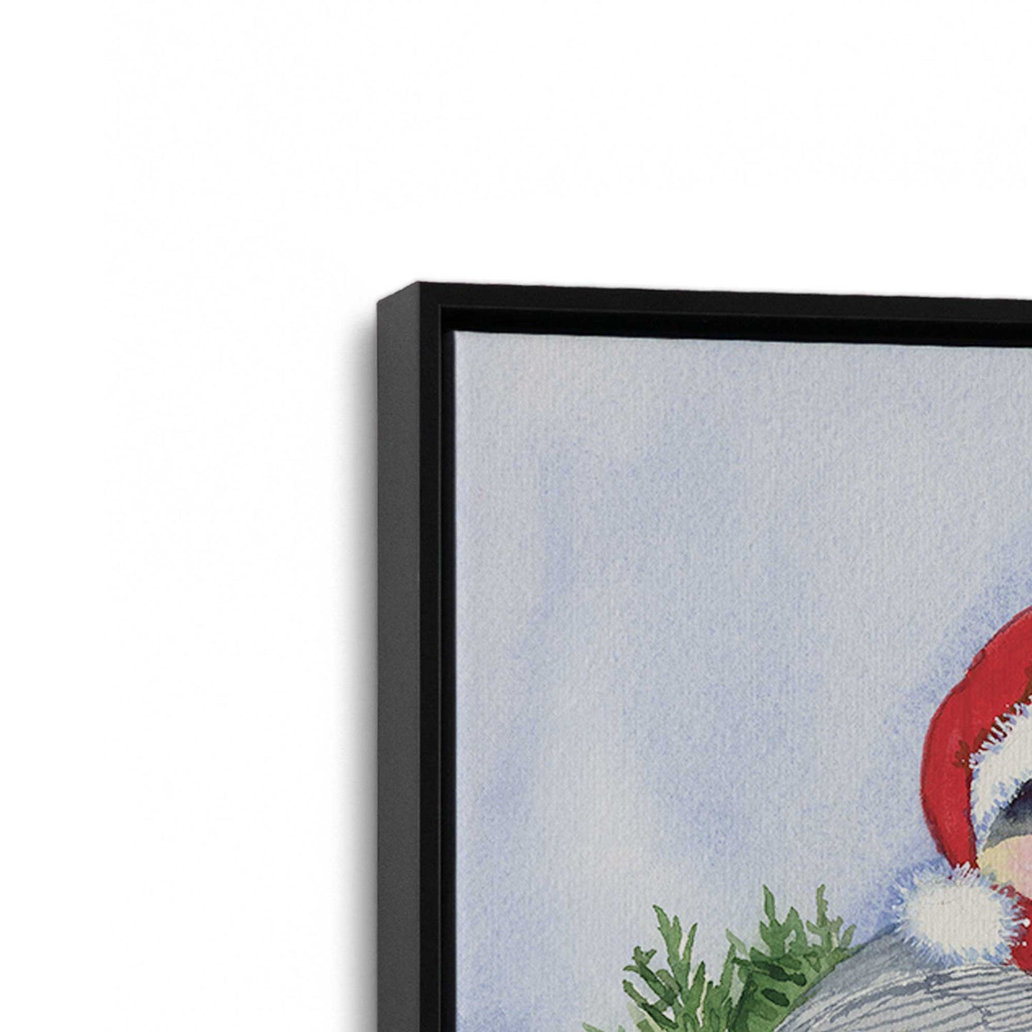 [Color:Satin Black], Picture of art in a Satin Black frame at an angle