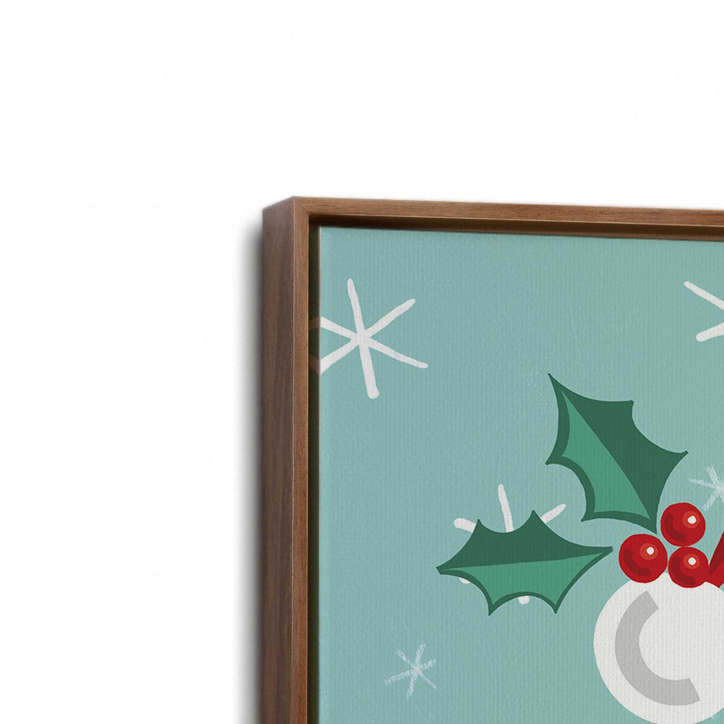 [Color:Walnut], Picture of art in a Walnut frame at an angle