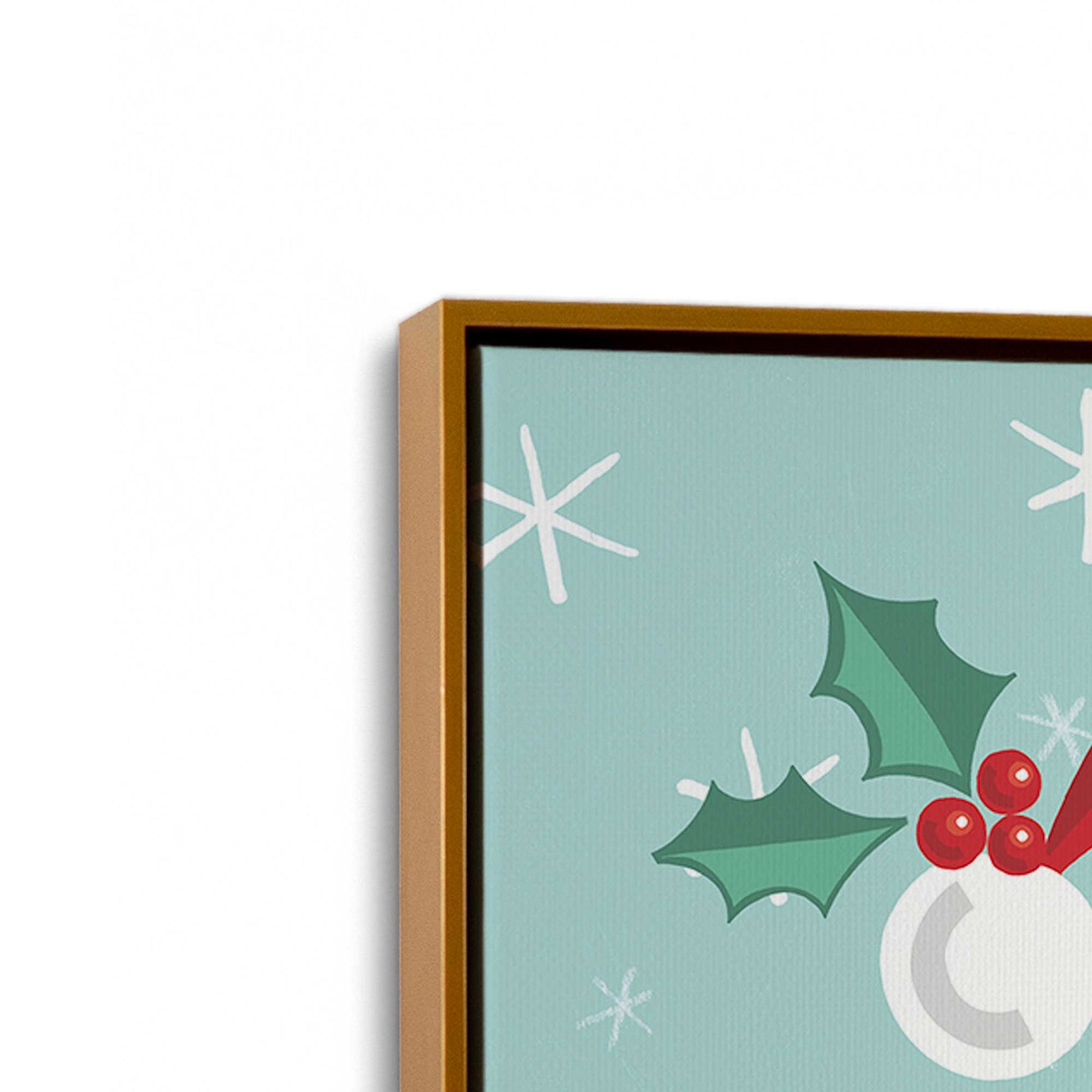 [Color:Polished Gold], Picture of art in a Polished Gold frame at an angle