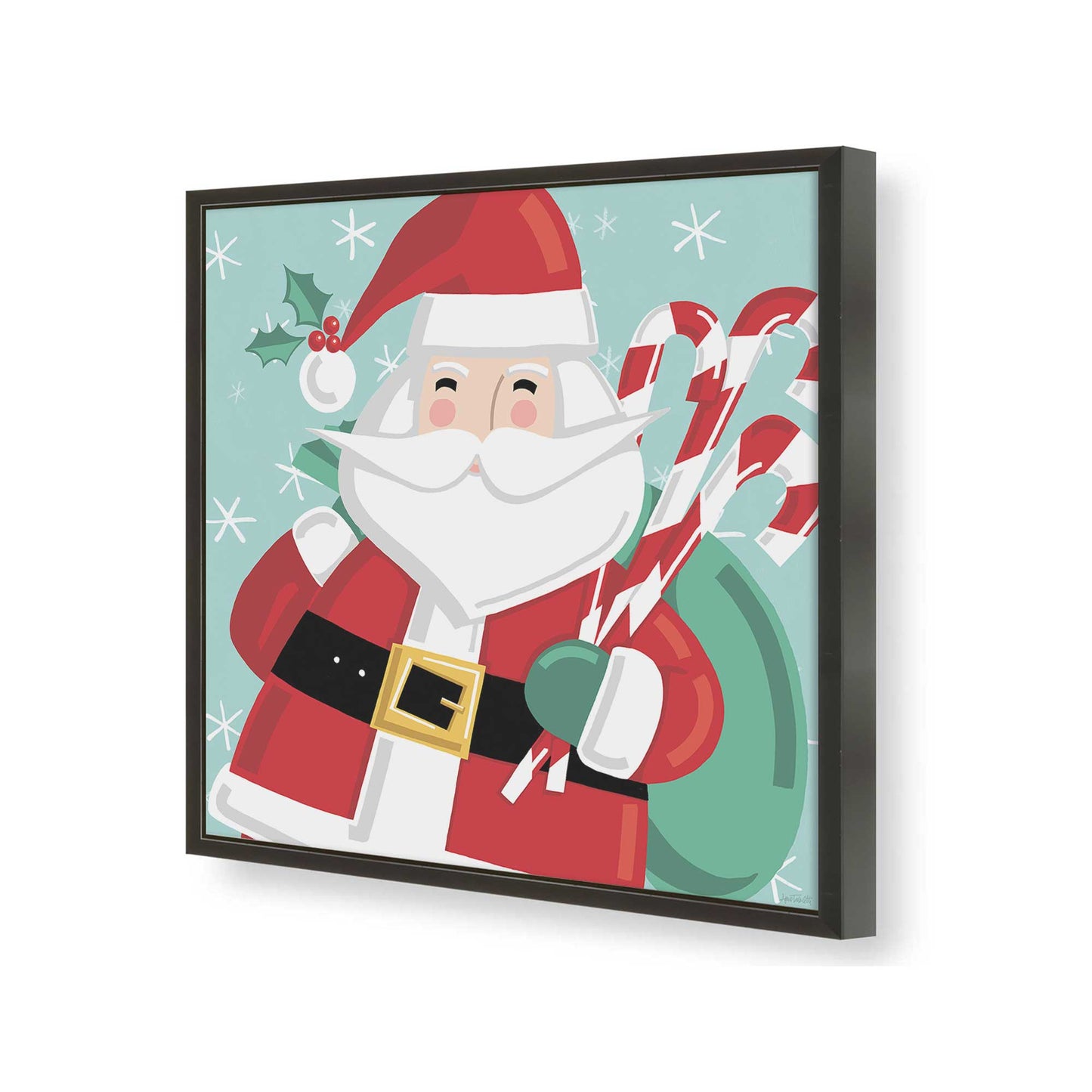 [Color:Satin Black], Picture of art in a Satin Black frame of the corner