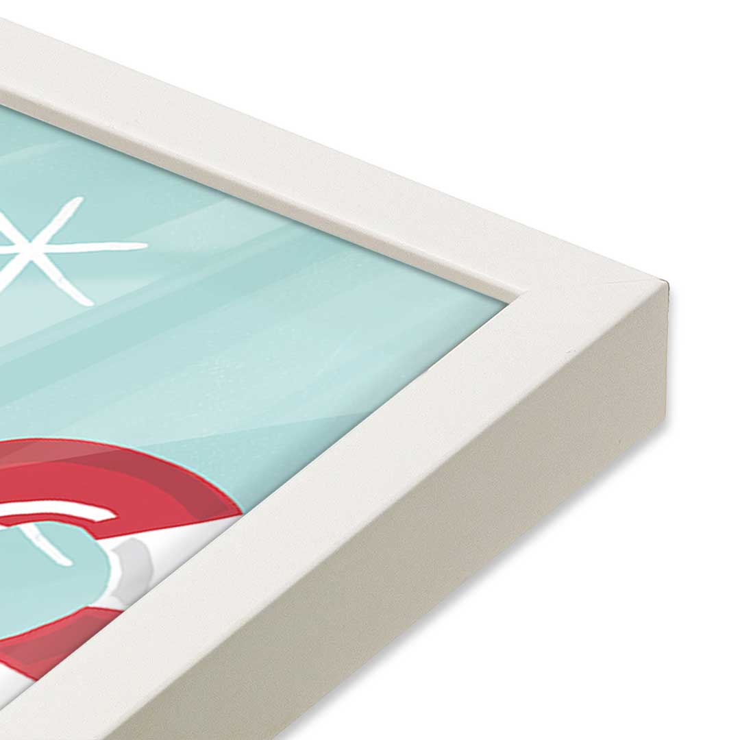 [Color:Opaque White], Picture of art in a Opaque White frame at an angle