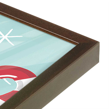 [Color:Espresso], Picture of art in a Espresso frame at an angle