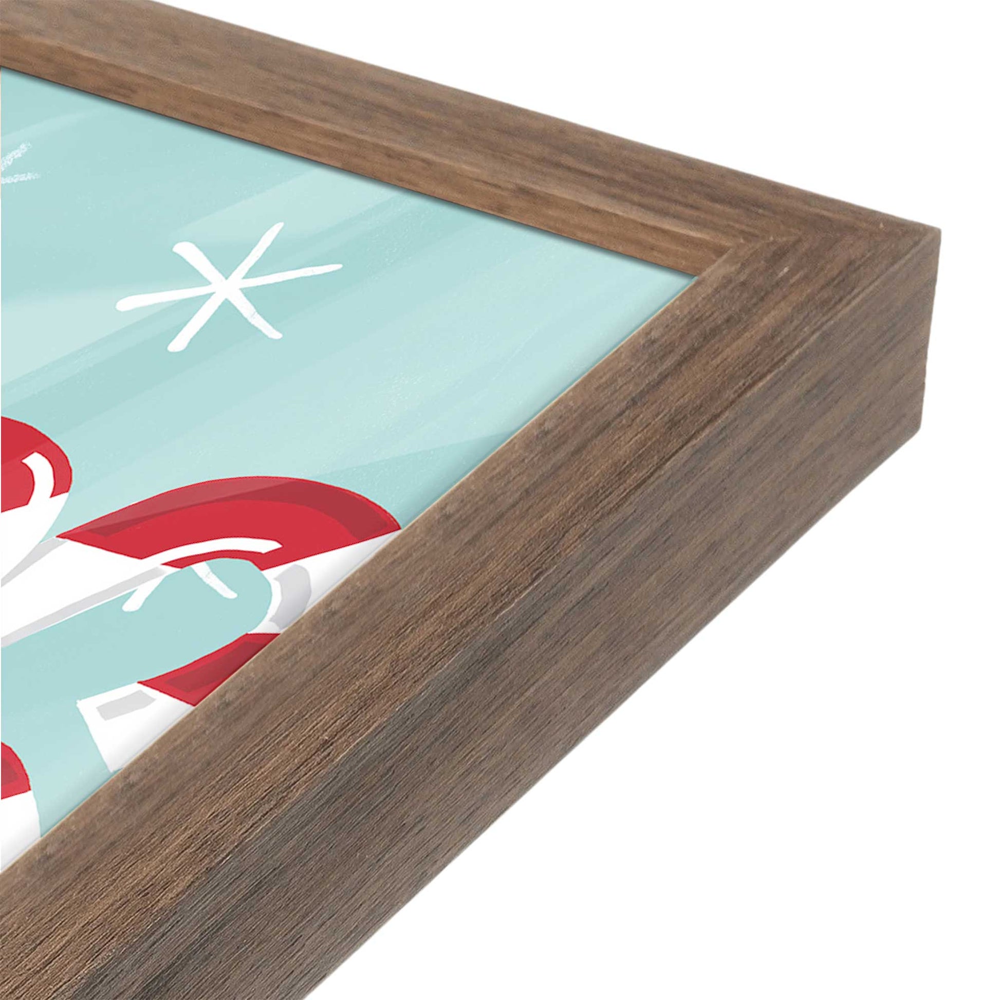 [Color:Walnut], Picture of art in a Walnut frame at an angle