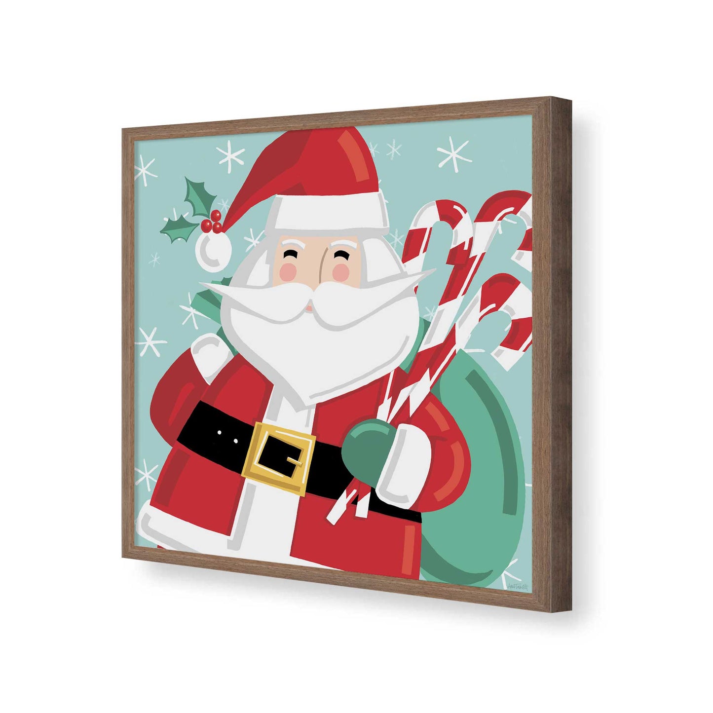 [Color:Walnut], Picture of art in a Walnut frame of the corner