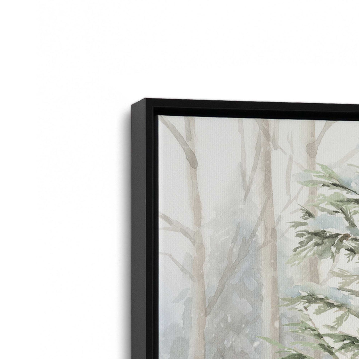 [Color:Satin Black], Picture of art in a Satin Black frame at an angle
