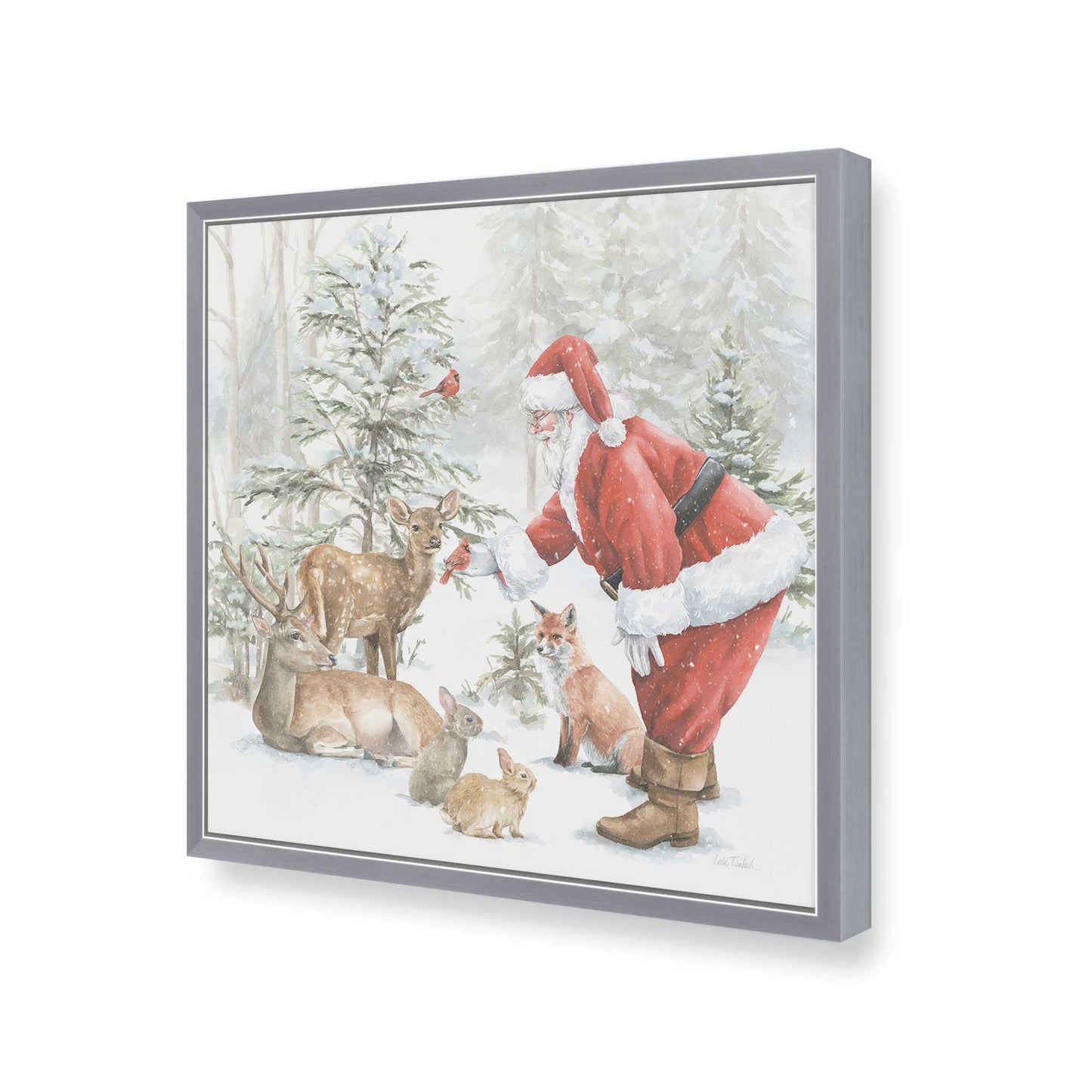 [Color:Polished Chrome], Picture of art in a Polished Chrome frame of the corner