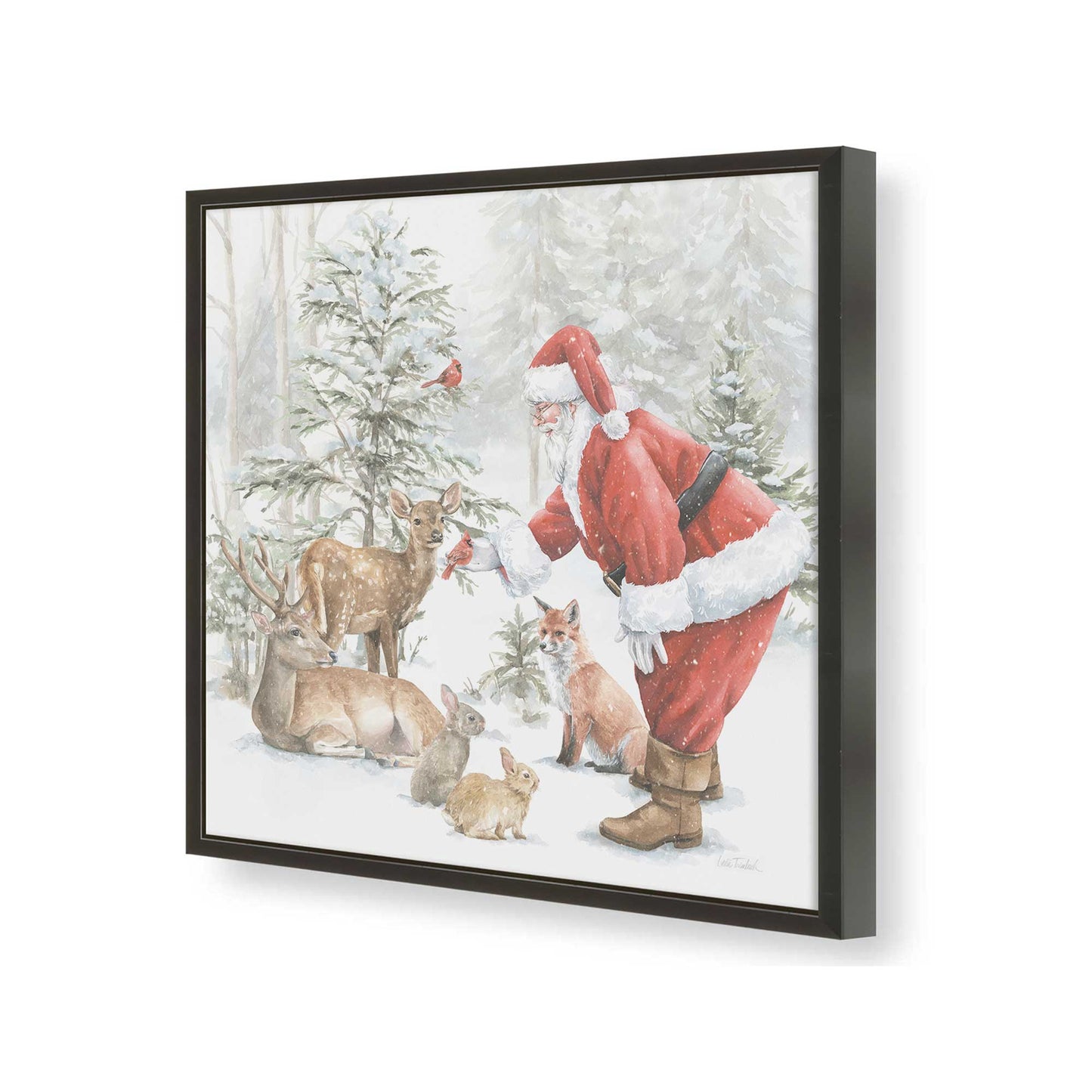 [Color:Satin Black], Picture of art in a Satin Black frame of the corner