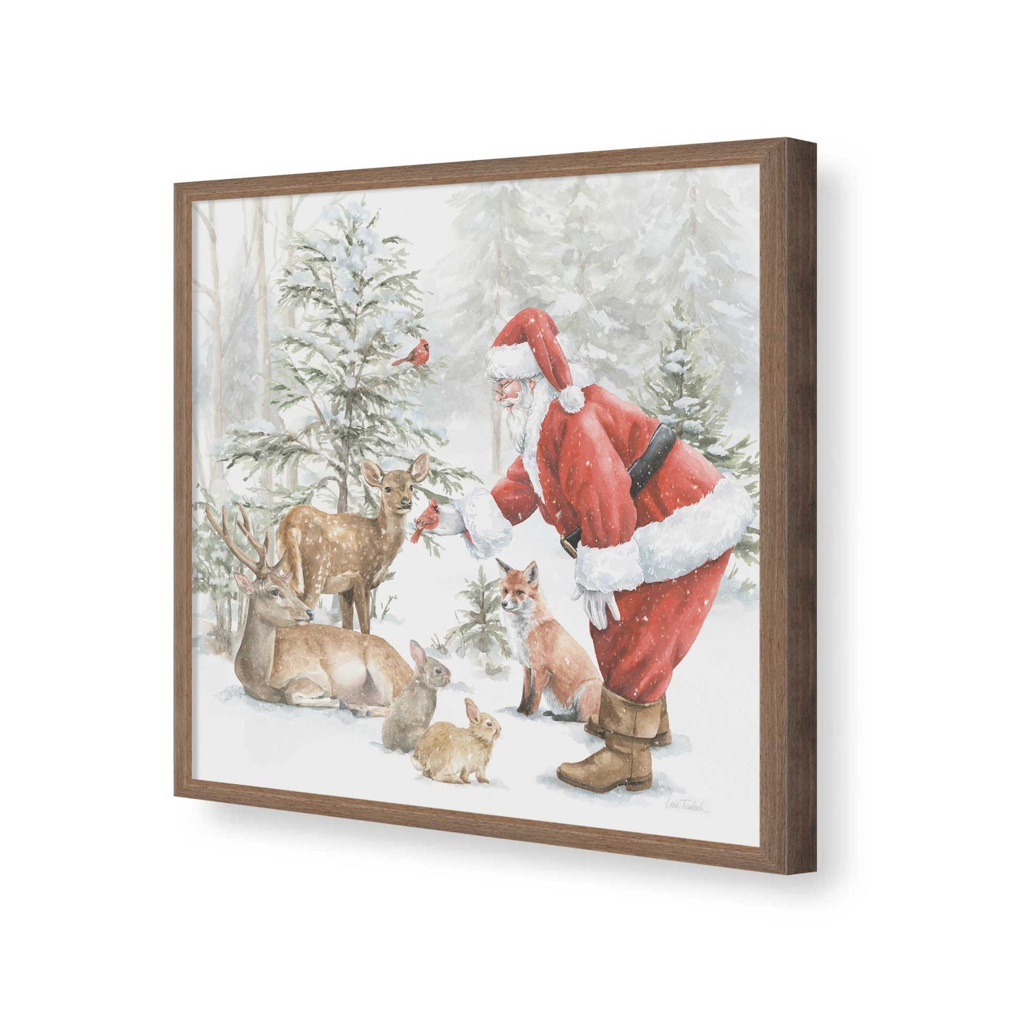 [Color:Walnut], Picture of art in a Walnut frame of the corner