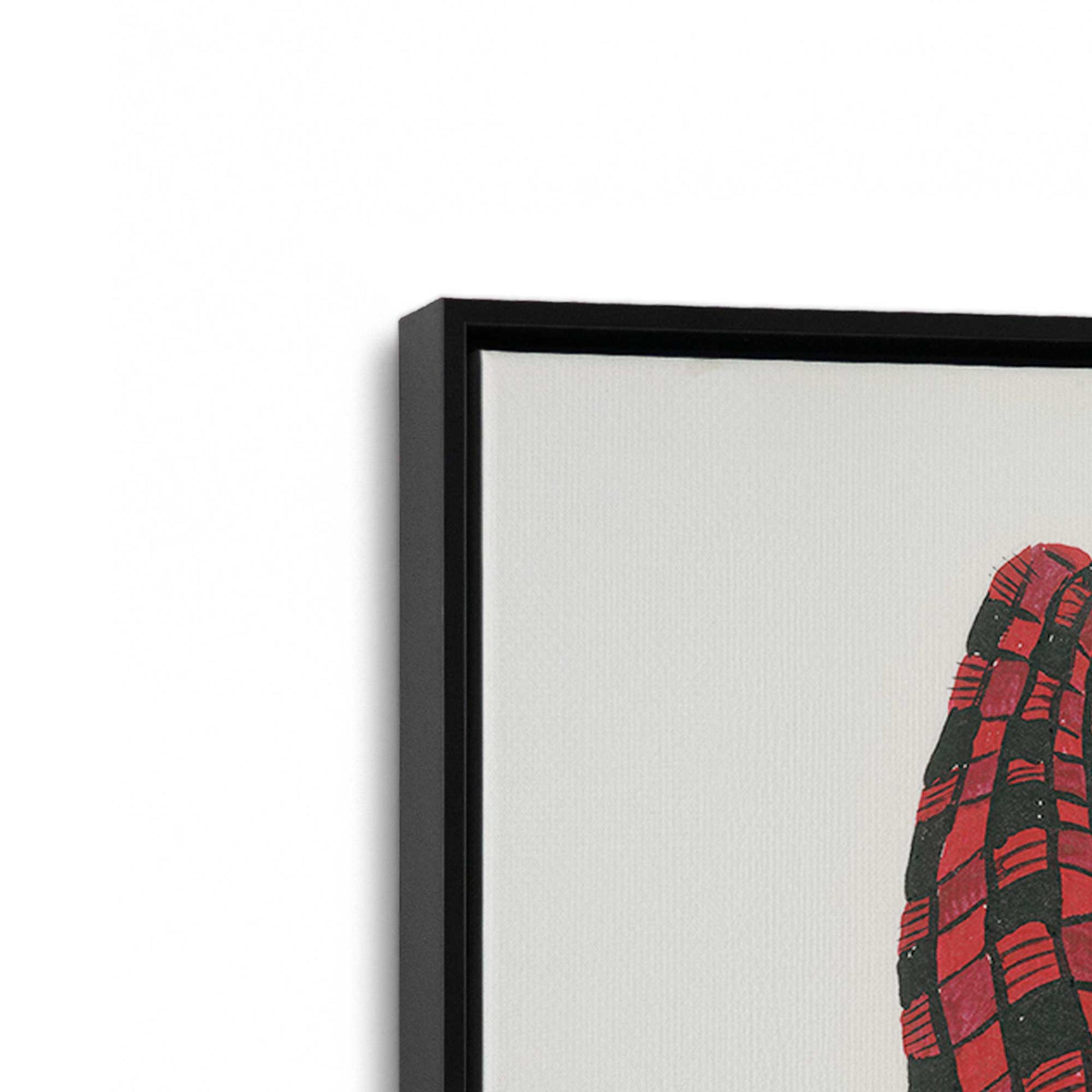 [Color:Satin Black], Picture of art in a Satin Black frame at an angle