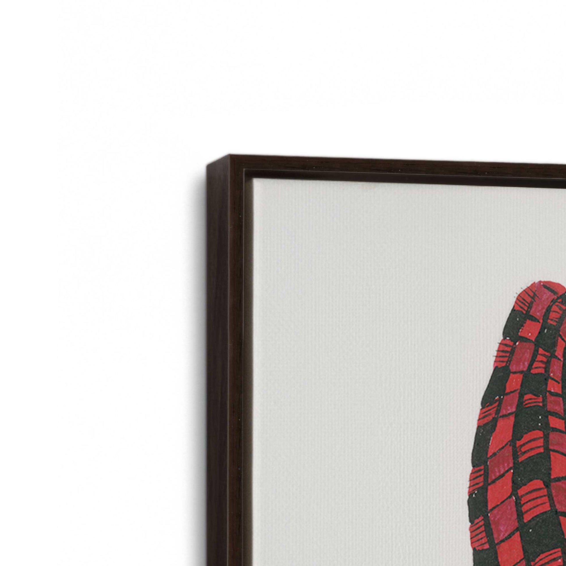 [Color:Espresso], Picture of art in a Espresso frame at an angle