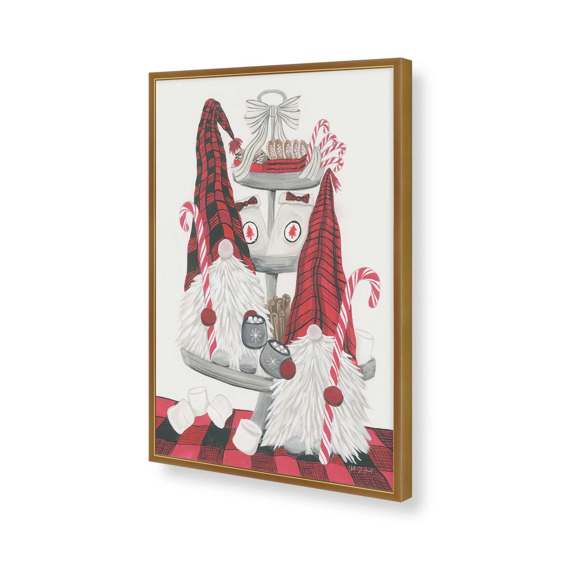 [Color:Polished Gold], Picture of art in a Polished Gold frame of the corner