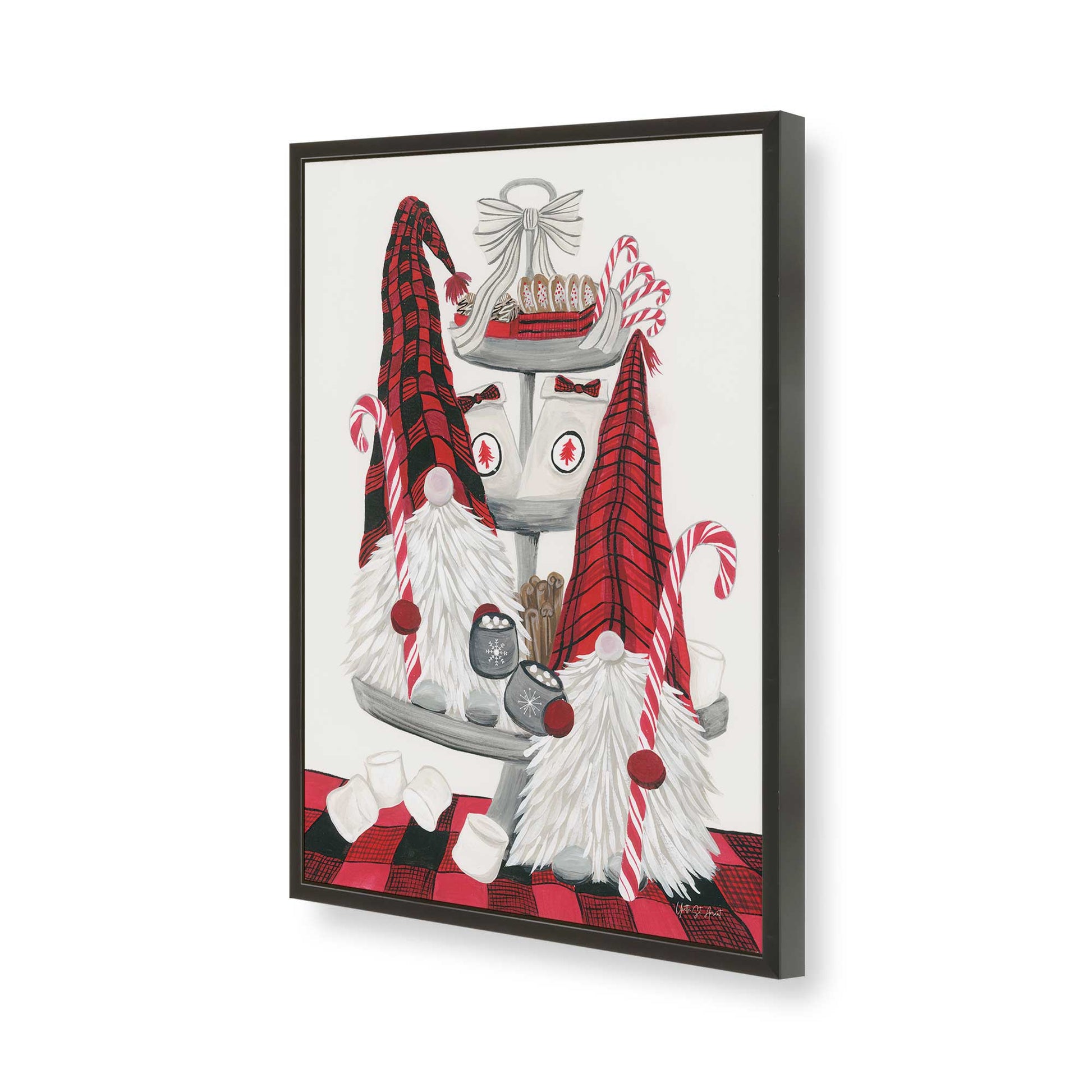 [Color:Satin Black], Picture of art in a Satin Black frame of the corner