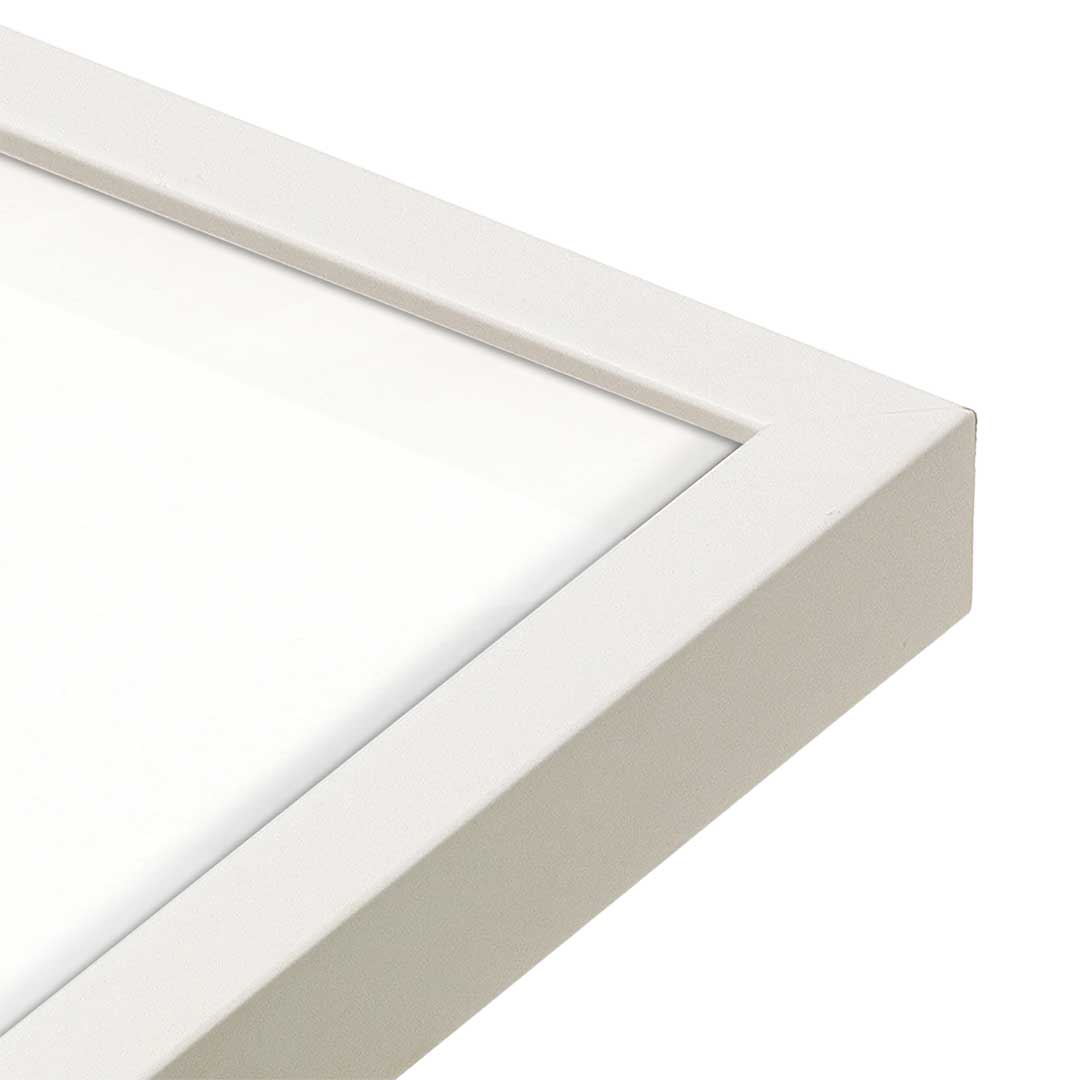 [Color:Opaque White], Picture of art in a Opaque White frame at an angle