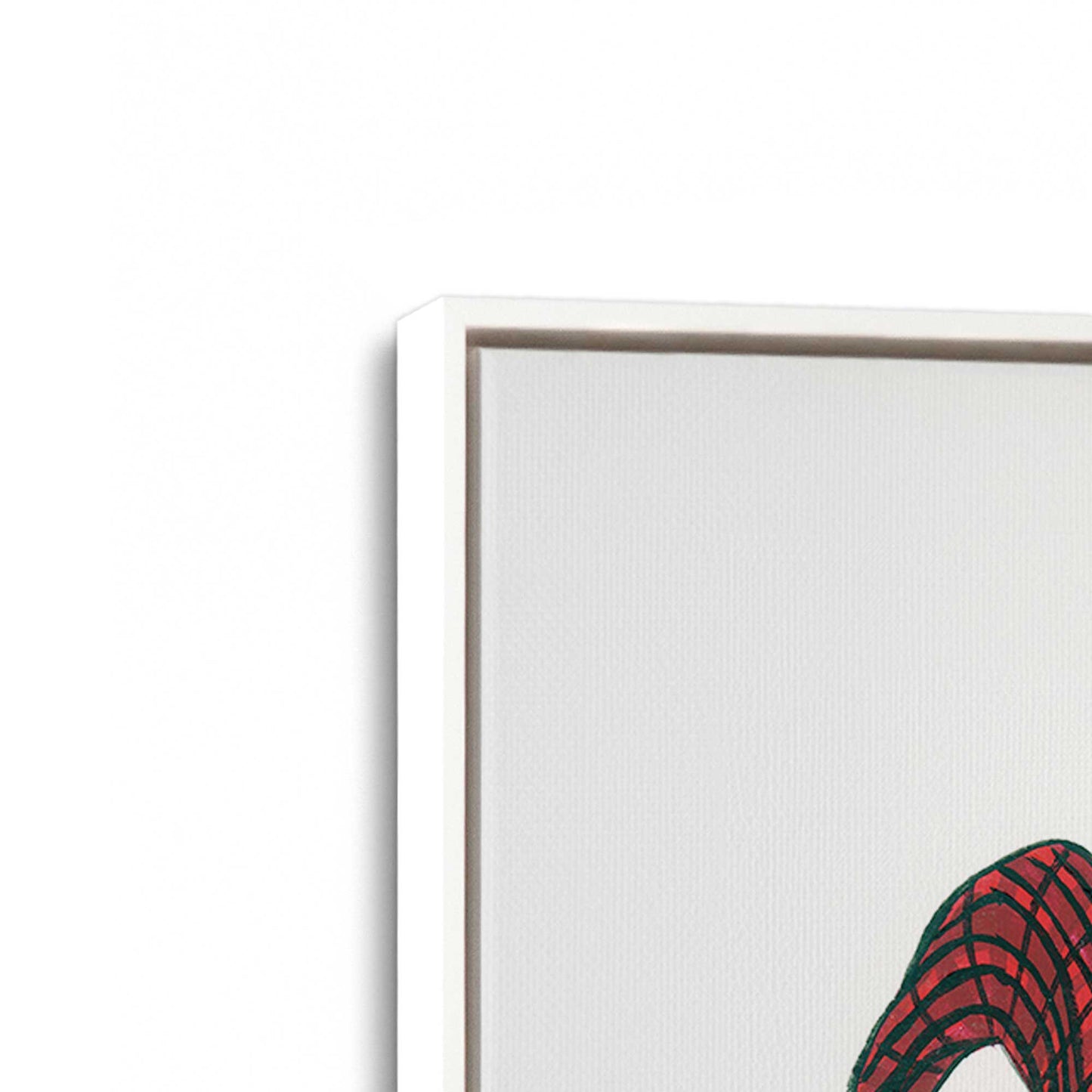 [Color:Opaque White], Picture of art in a White frame at an angle